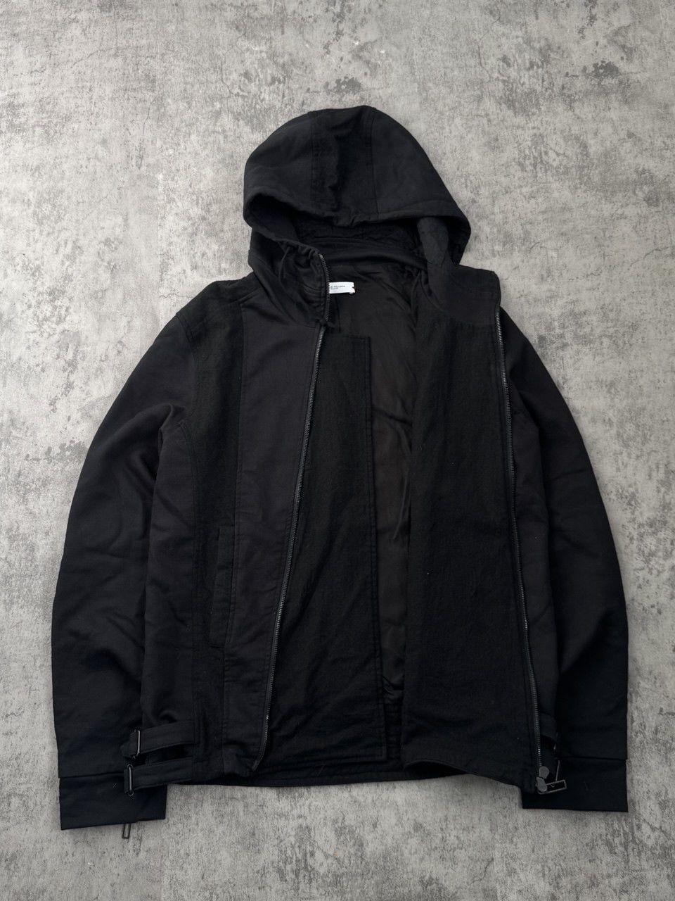 Paolo Pecora Paolo Pecora Milano Asymmetrical Zip Hoodie in Black Size US XL / EU 56 / 4 - 2 Thumbnail