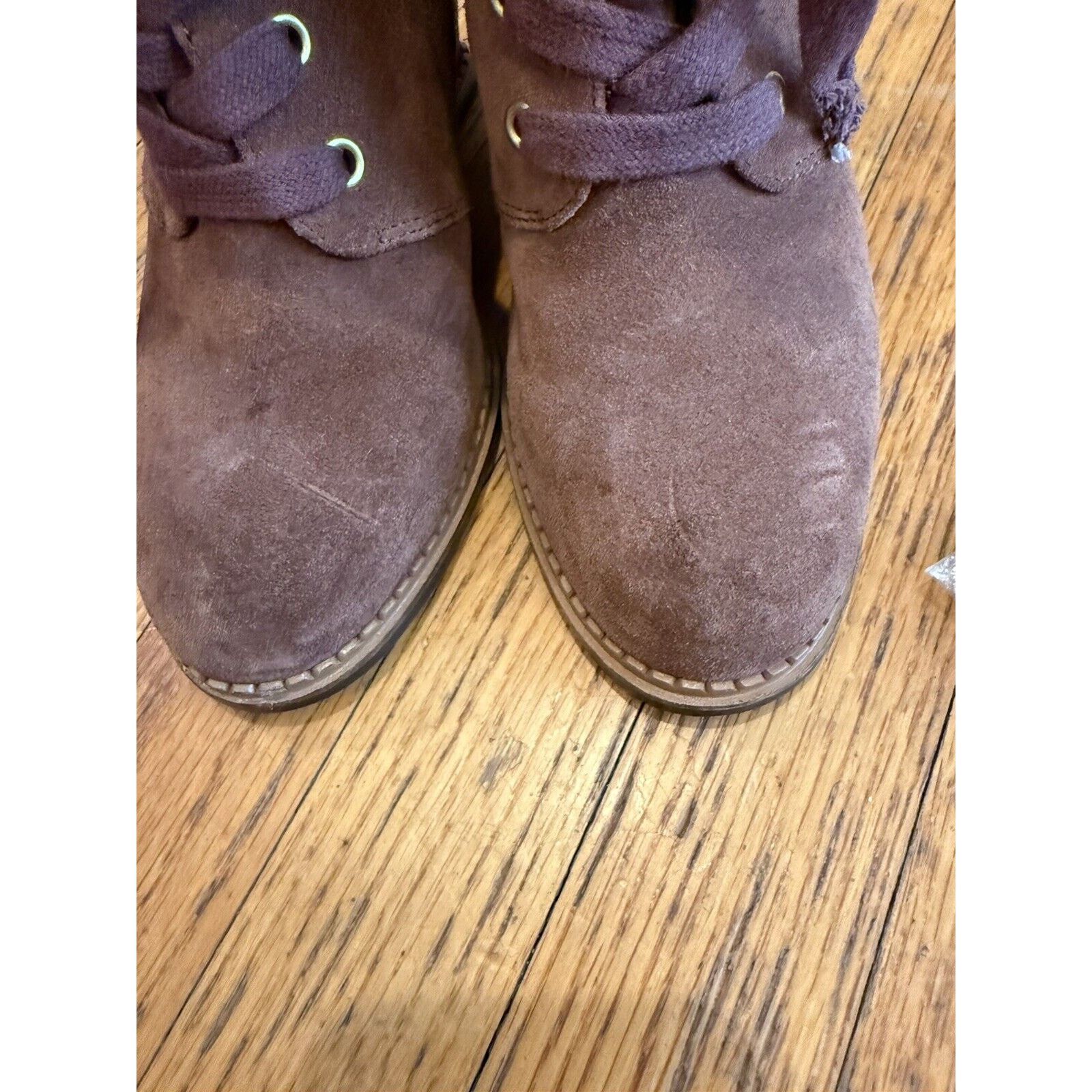 Kate Spade Kate Spade NY Saundra Honey Brown Suede Wedge Boot Size 7.5 Size US 7.5 / IT 37.5 - 3 Thumbnail