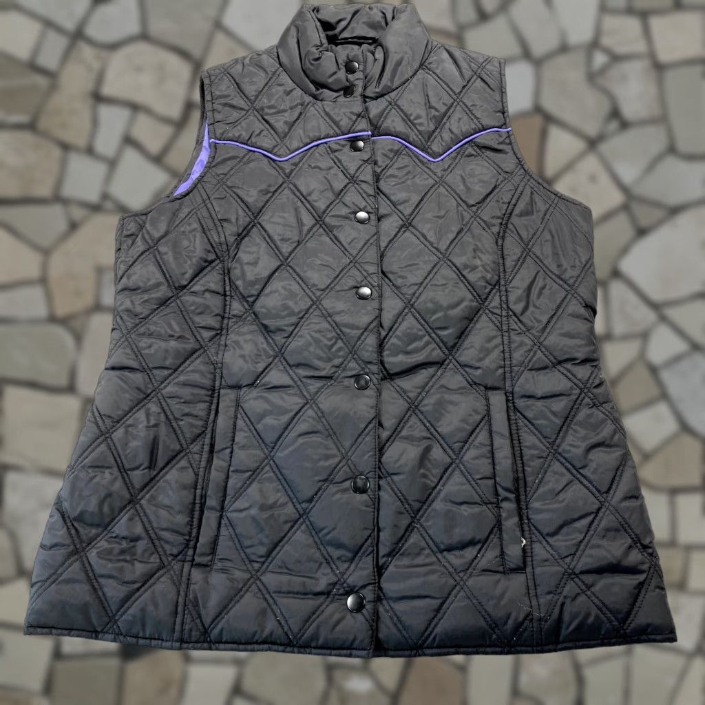 Roper Roper Vest Womens Small Black Puffer Western Snap Button Up Quilted Size S / US 4 / IT 40 - 1 Thumbnail