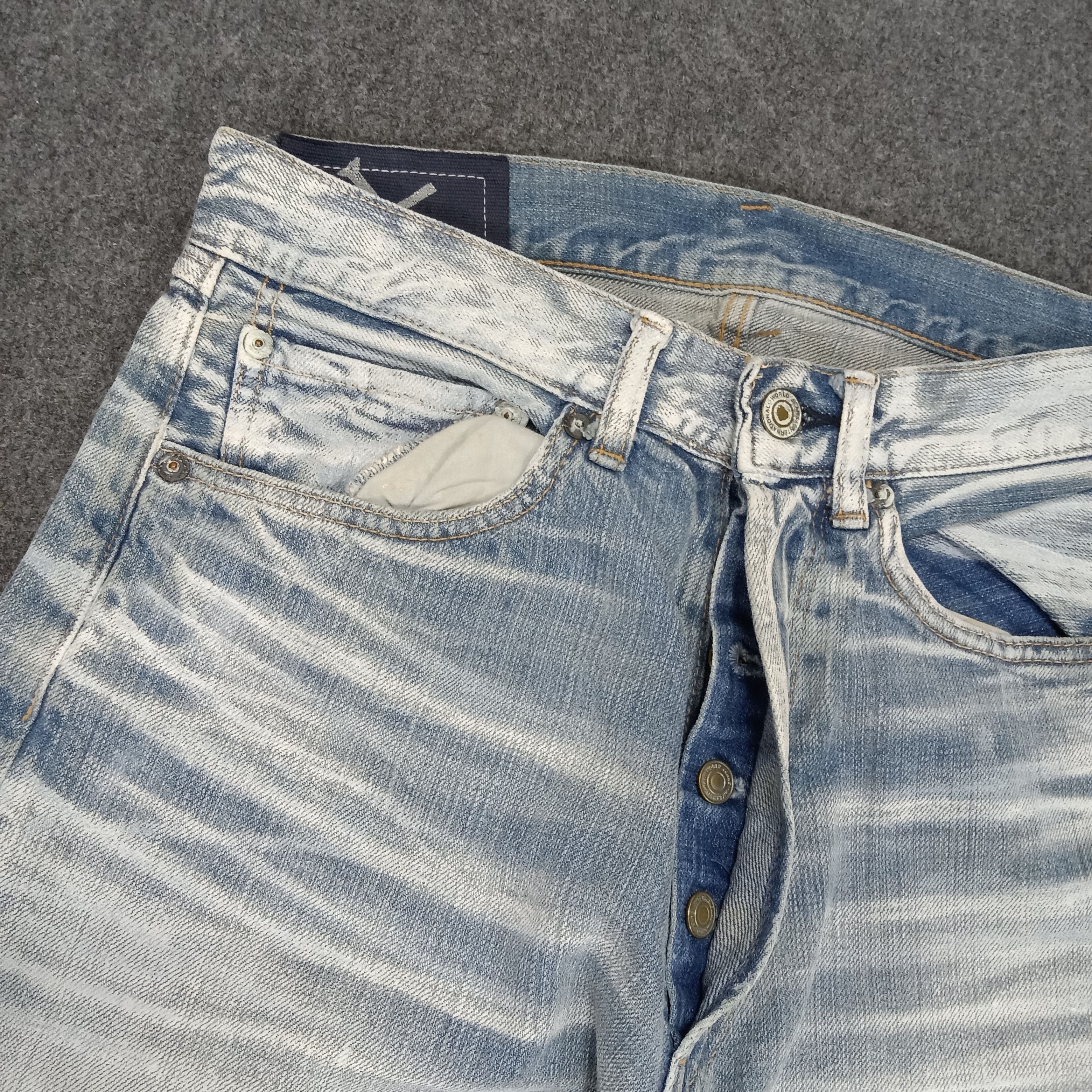 Japanese Brand World Jeans Byemrt. Paris France Denim Jeans Size US 29 - 3 Thumbnail