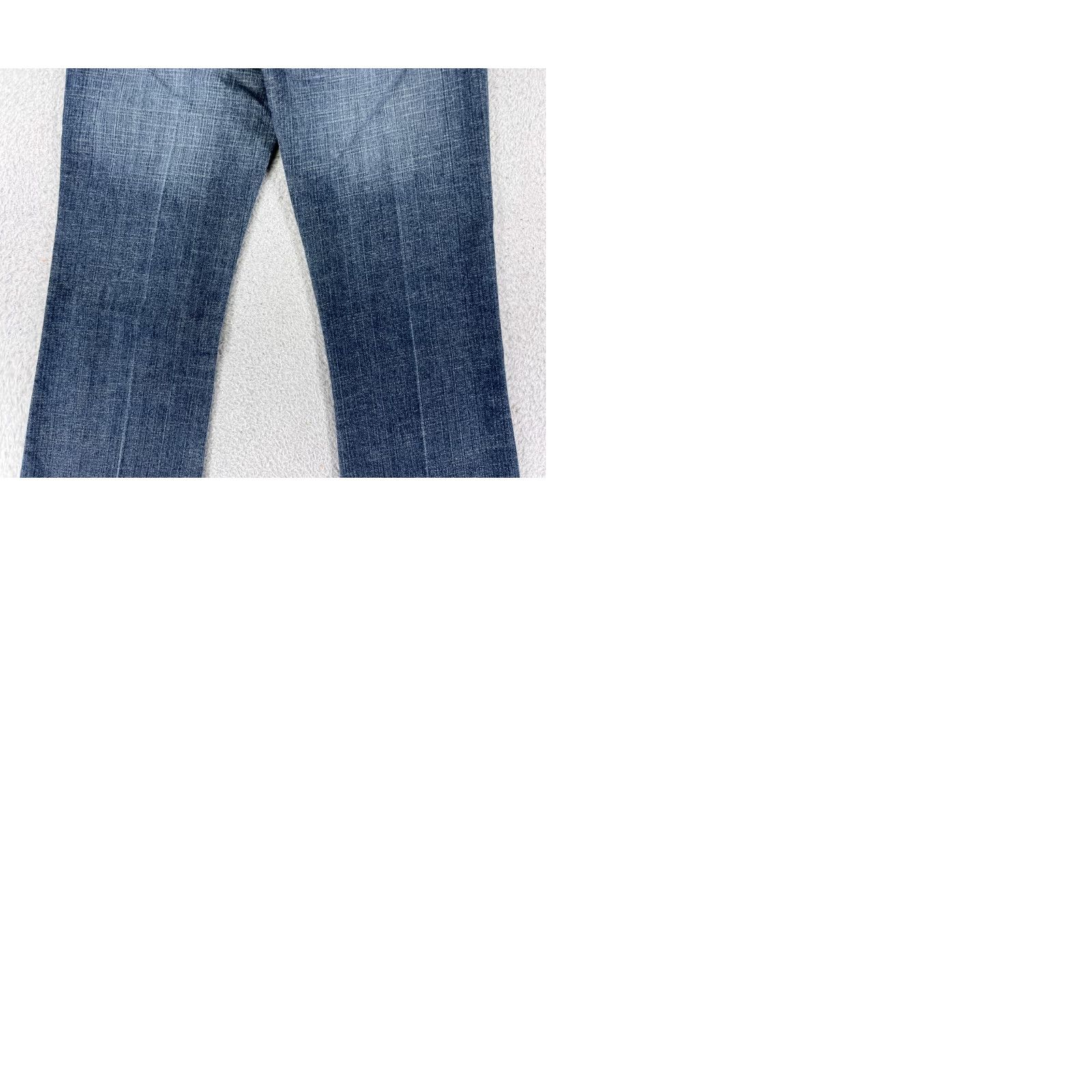 Vintage Hint Pants Womens Jeans Flared Low Rise Blue Denim Cotton Blend 3 5-Pocket Design Embroidered Distressed Stretch Casual Size 26" / US 2 / IT 38 - 10 Thumbnail