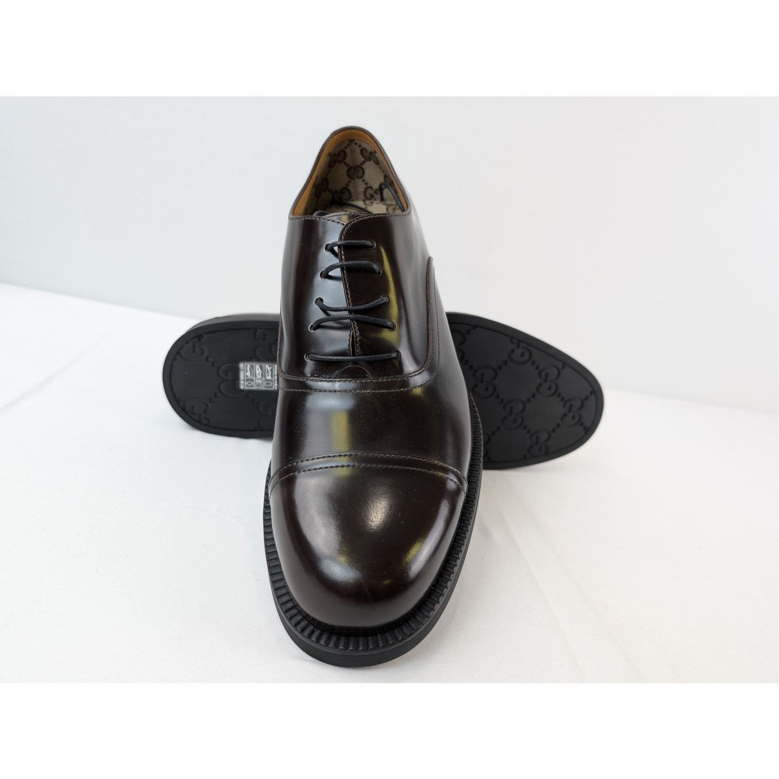 Gucci o1rshd1 Davis Bull men's leather cap-toe oxford shoes Boots Size US 12.5 / EU 45-46 - 14 Thumbnail