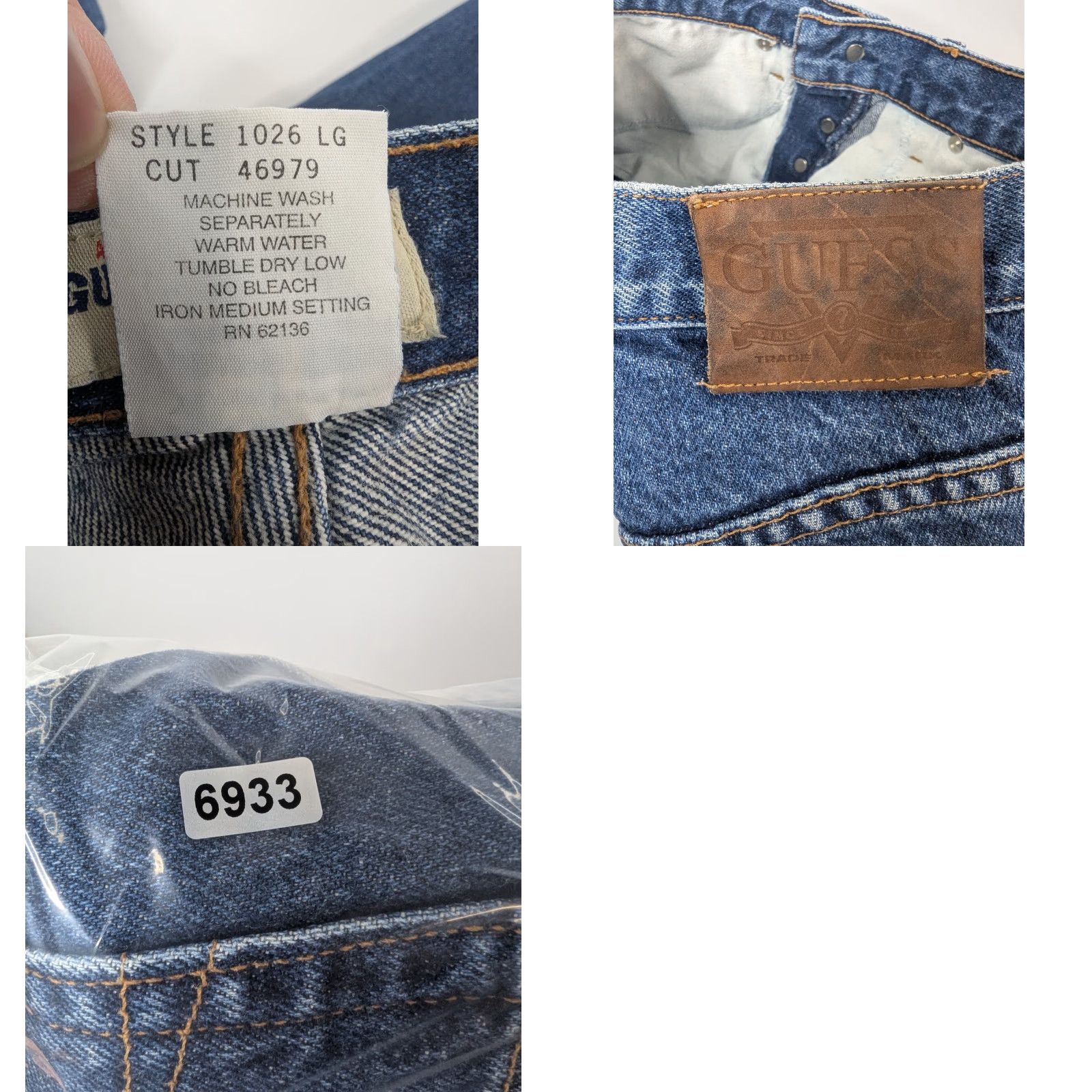 Guess VINTAGE GUESS JEANS Men 29 Slim Straight 5-Pocket Denim Blue USA 90s Y2K American Tradition Jeans — Regular Size, 28-29 Inseam 33 in Mens Size US 29 - 9 Thumbnail