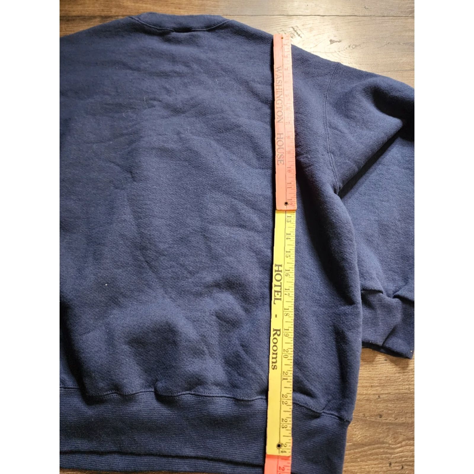 Fruit Of The Loom VINTAGE Fruit of the Loom Mens L Sweatshirt Crew Neck Football American Flag Blue Size US L / EU 52-54 / 3 - 2 Thumbnail