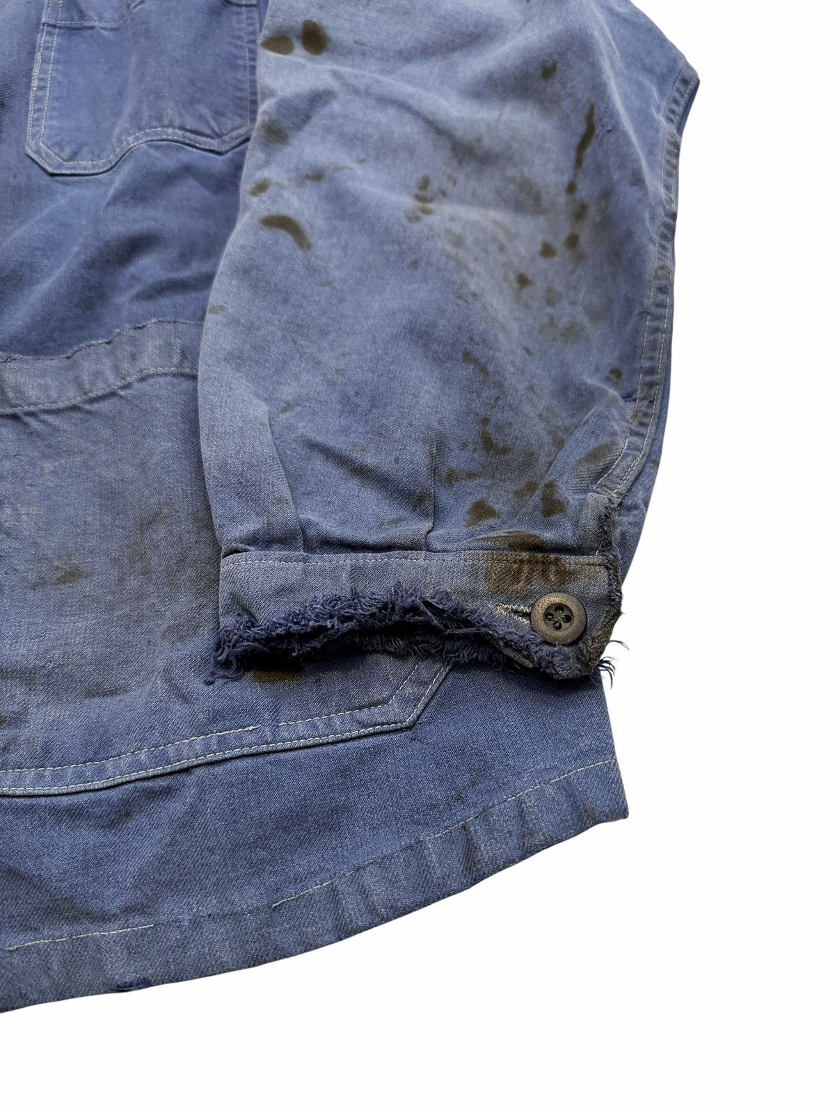 Vintage GRAIL 1930’s Boro Repaired Indigo French Workwear Chore Coat Size US XL / EU 56 / 4 - 8 Thumbnail