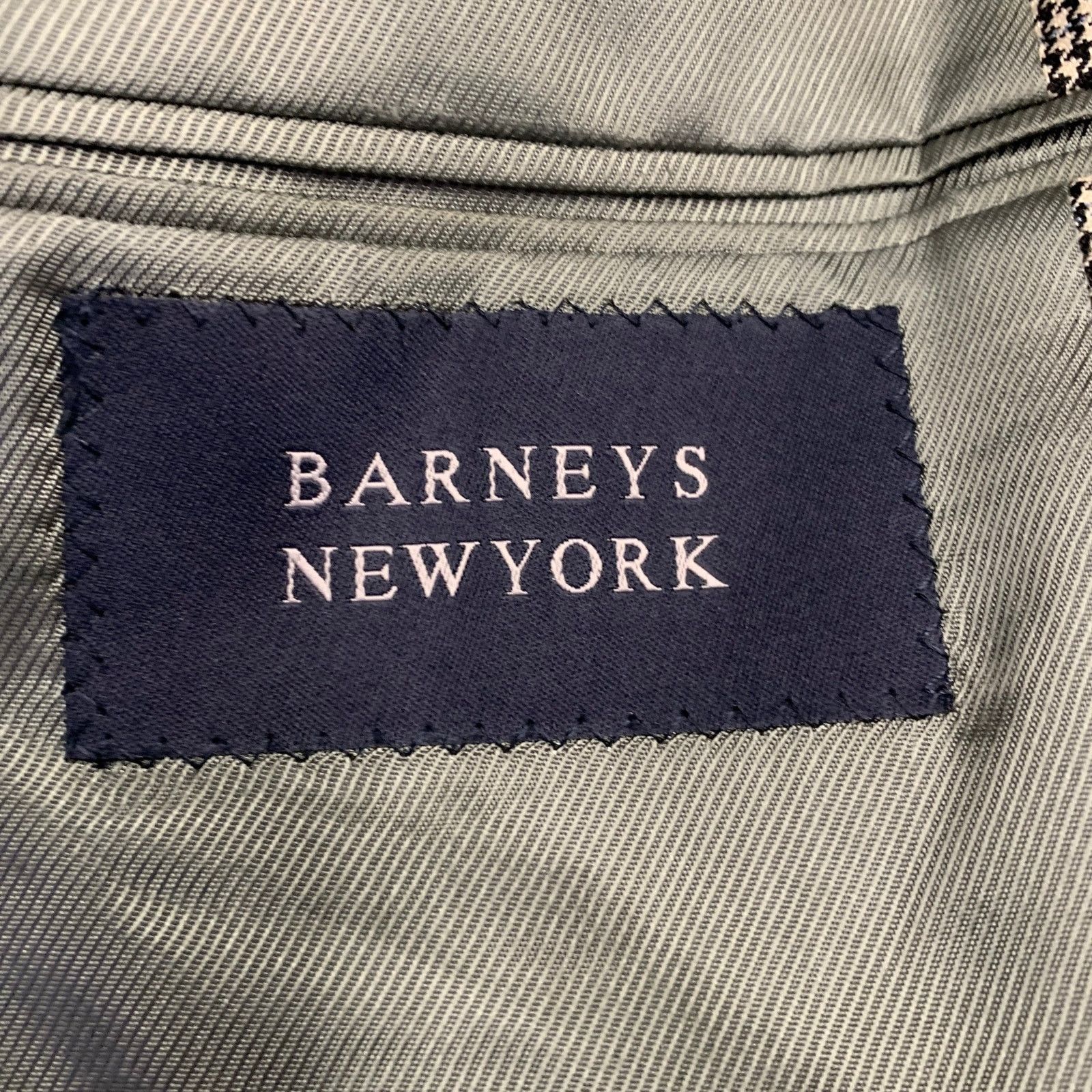 Burberry Size 38 Black Beige White Houndstooth Wool Sport Coat Size 38R - 6 Thumbnail