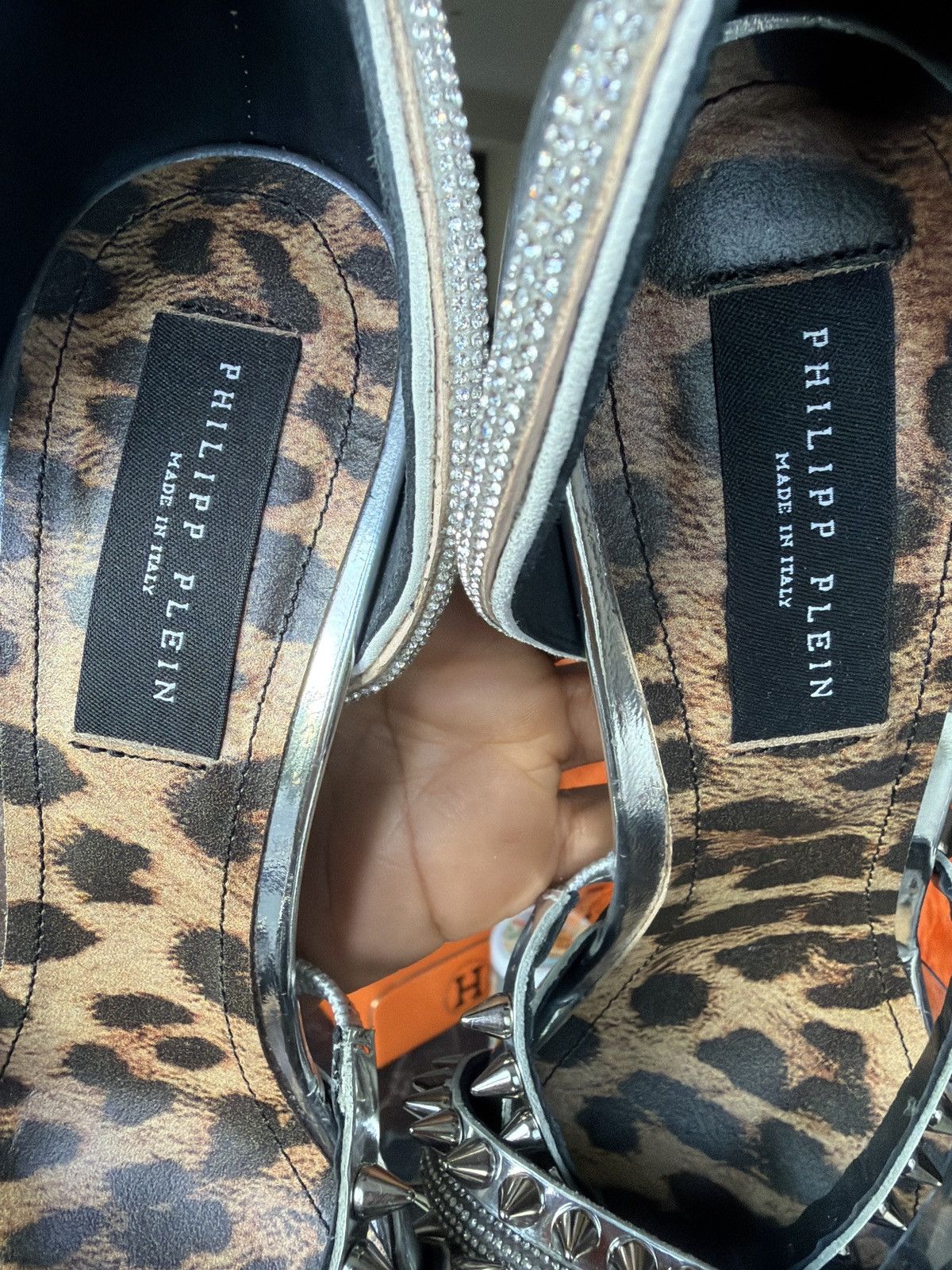 Philipp Plein Philipp Plein Mirror Leather & Suede Decolette Heels-Size37 Size US 7 / IT 37 - 10 Thumbnail
