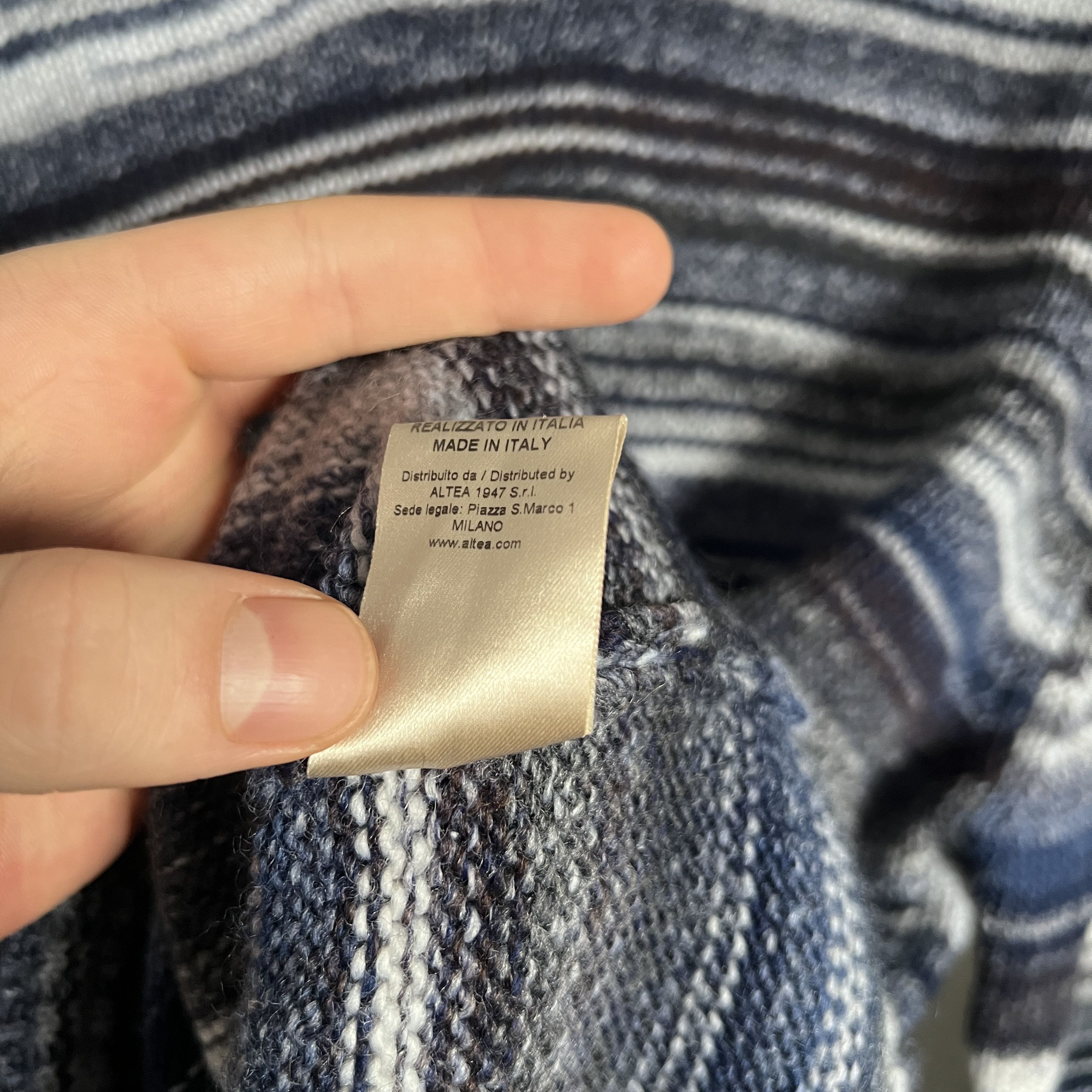 Altea Men's ALTEA MILANO Wool Knitted Stripped Sweater Size L Size US L / EU 52-54 / 3 - 8 Thumbnail