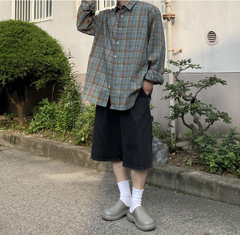 Beams Plus 2S1 Studio Loosefit Summer Check Plaid Pocket Shirt Size US M / EU 48-50 / 2 - 15 Thumbnail