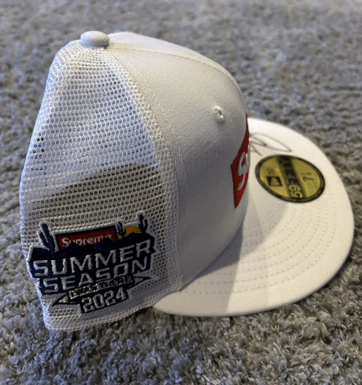 Supreme Supreme Box Logo Mesh Back New Era Cap 7 1/8 | Grailed