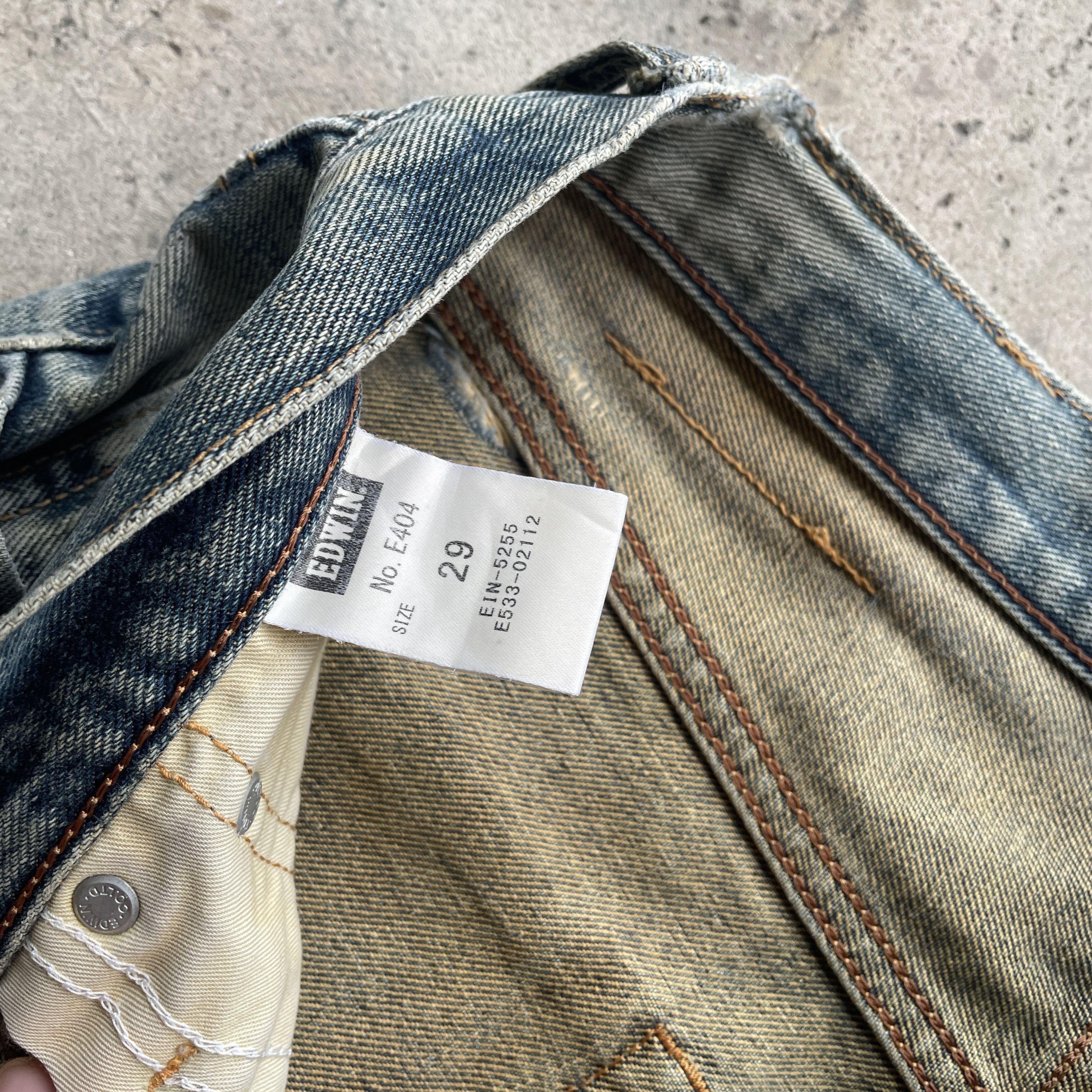 Edwin × Japanese Brand VINTAGE EDWIN 404 FADED DISTRESSED DENIM PANTS JEANS W31 Size US 31 - 7 Thumbnail