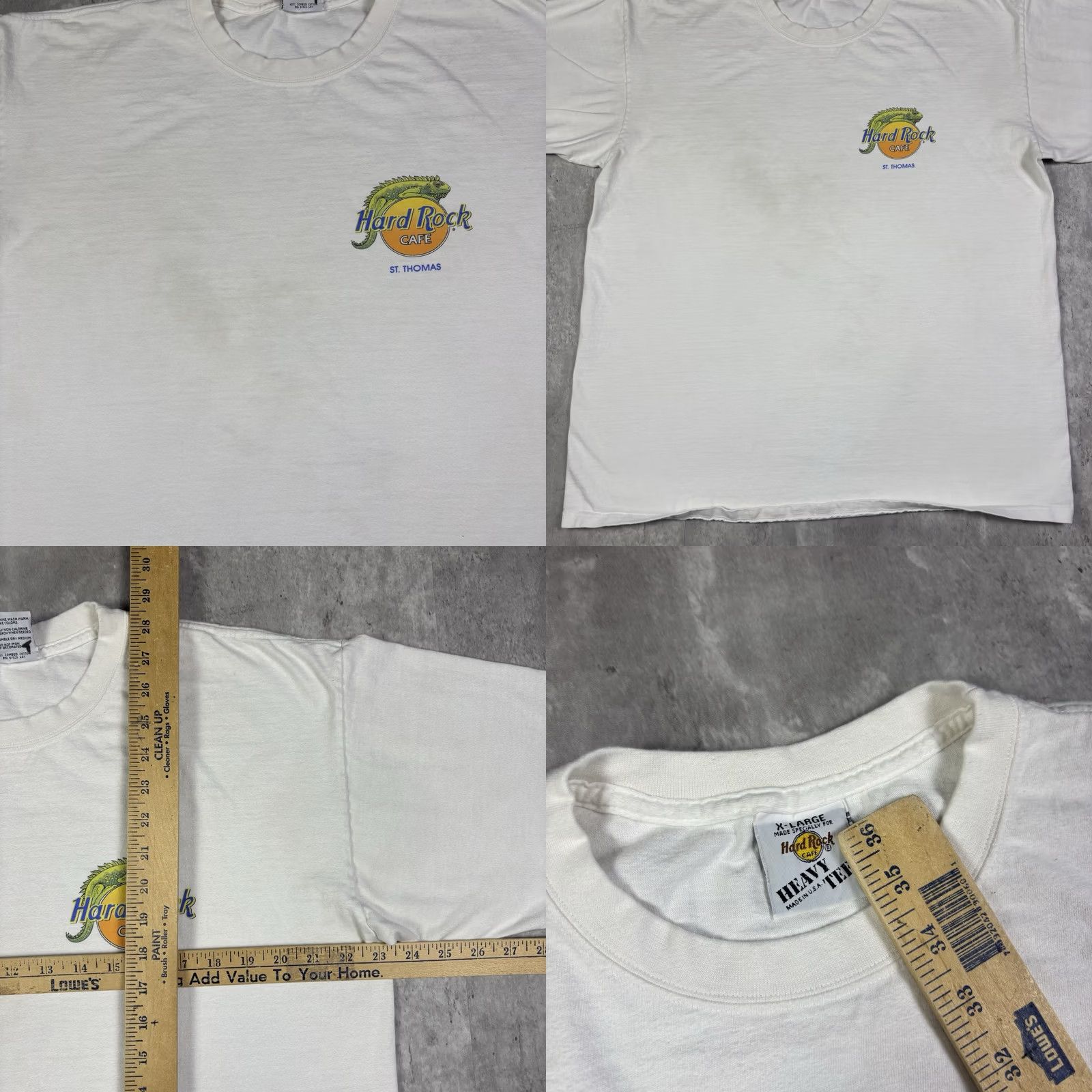 Hard Rock Cafe VINTAGE Hard Rock Cafe T Shirt XL White 90s Beach Bar Promo Mens Size US XL / EU 56 / 4 - 8 Thumbnail