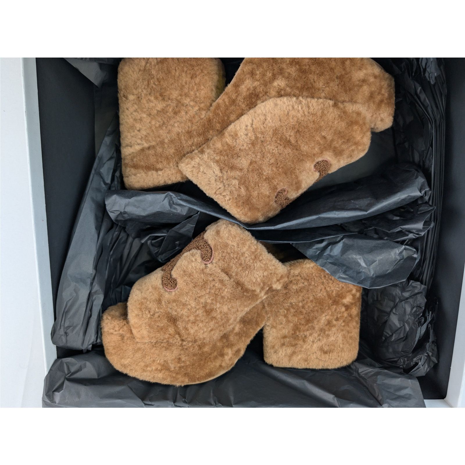 Celine o1rshd1 Elena Mule in Shearling Sandal slipper in Brown Size US 10 / IT 40 - 21 Thumbnail