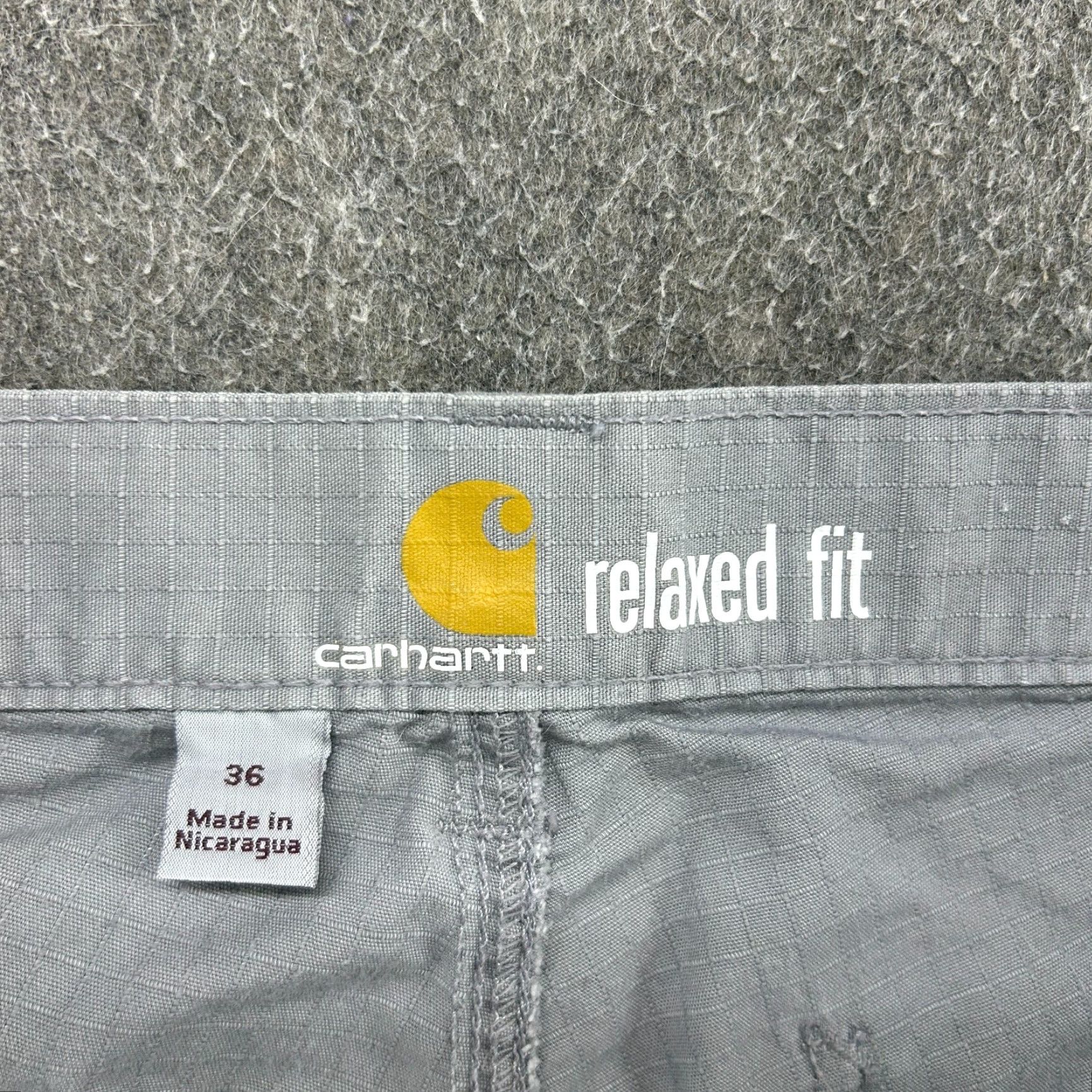 Carhartt Carhartt Shorts Mens 36 Gray Cargo Workwear Cotton Relaxed Fit Logo Ripstop Size US 36 / EU 52 - 3 Thumbnail