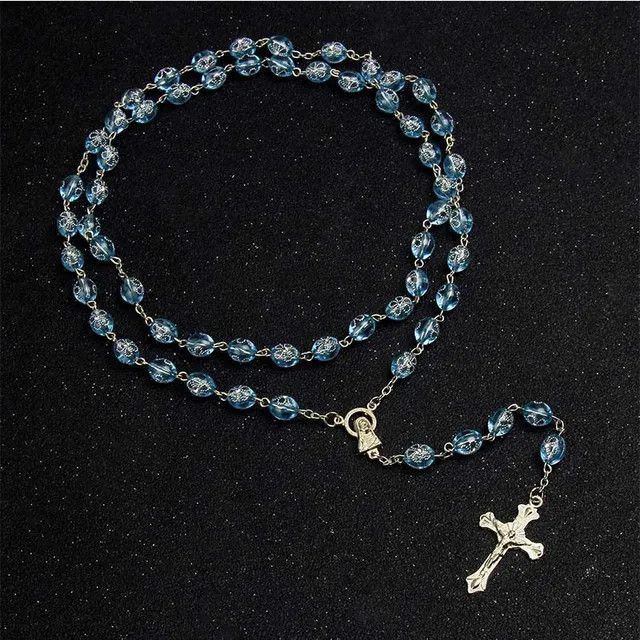 Jewelry Victoria Pearl Imitation Blue Crystal Beads Necklace Size ONE SIZE - 2 Thumbnail