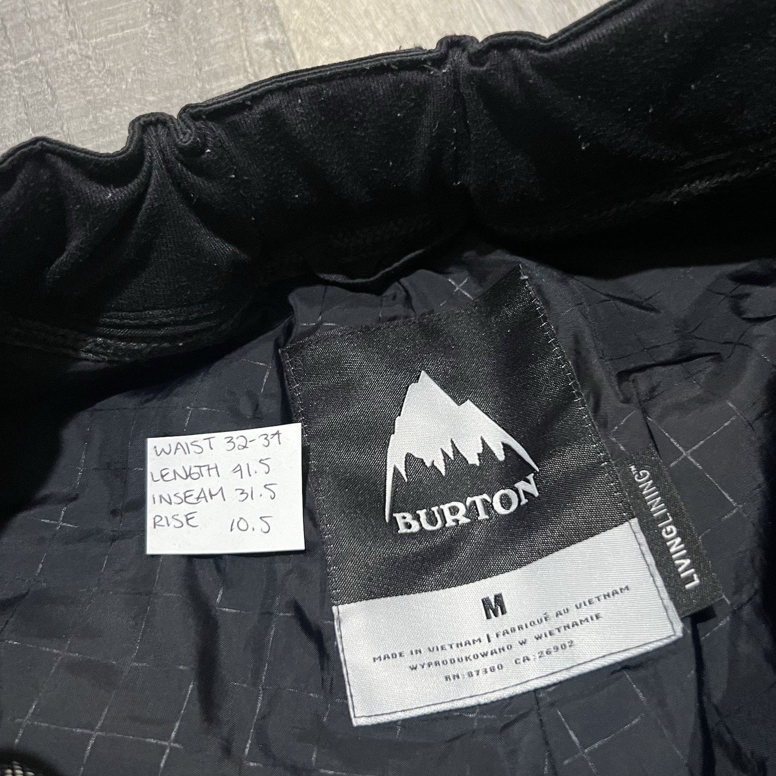 Burton Burton Living Lining Black Nylon Ski Snowboard Pants M Size 34" / US 12 / IT 48 - 6 Thumbnail