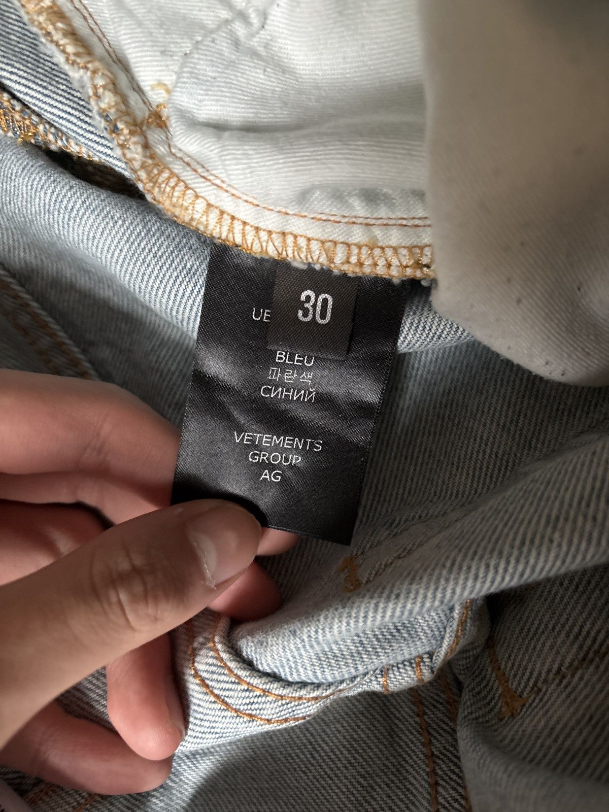 Vetements Vetements Big Blue Jeans 2024 Size US 31 - 7 Thumbnail
