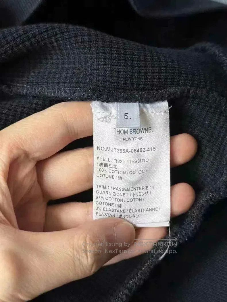 Thom Browne Thom Browne Waffle Short Sleeve Sweatshirt Size US XXL / EU 58 / 5 - 3 Thumbnail