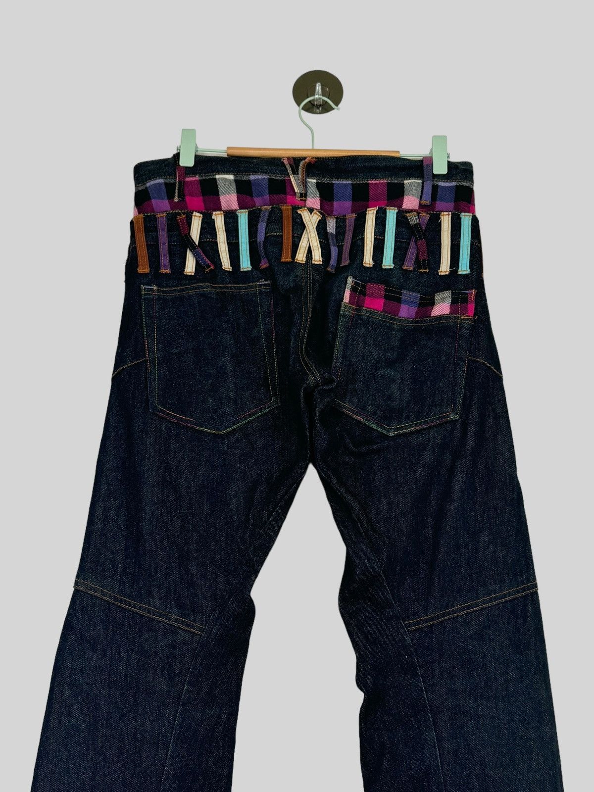 Hysteric Glamour × Japanese Brand NYLAUS CLOTHING Plaid Tartans Junya Watanabe Denim Jeans Size US 31 - 9 Thumbnail