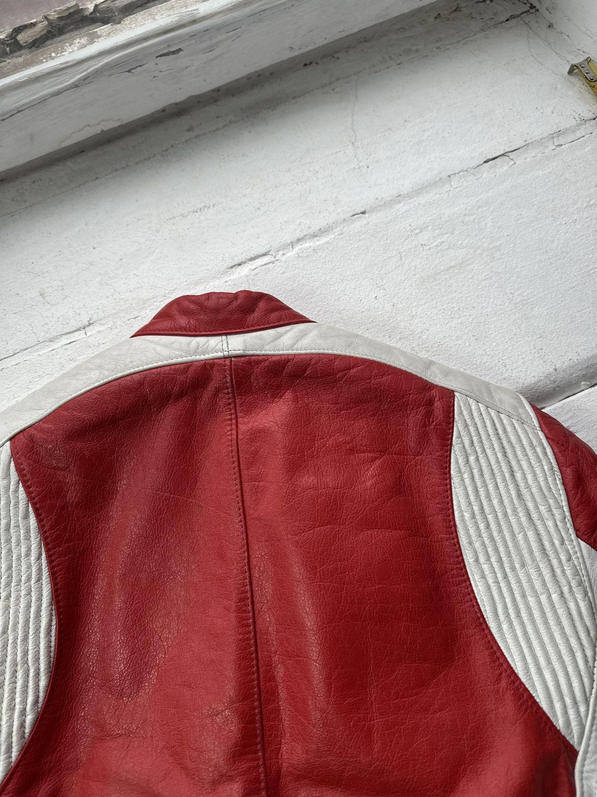 Other SEGURA 🚨VNTG LEATHER JACKET AVANT RACING BIG LOGO RED MOTO Size US XS / EU 42 / 0 - 15 Thumbnail