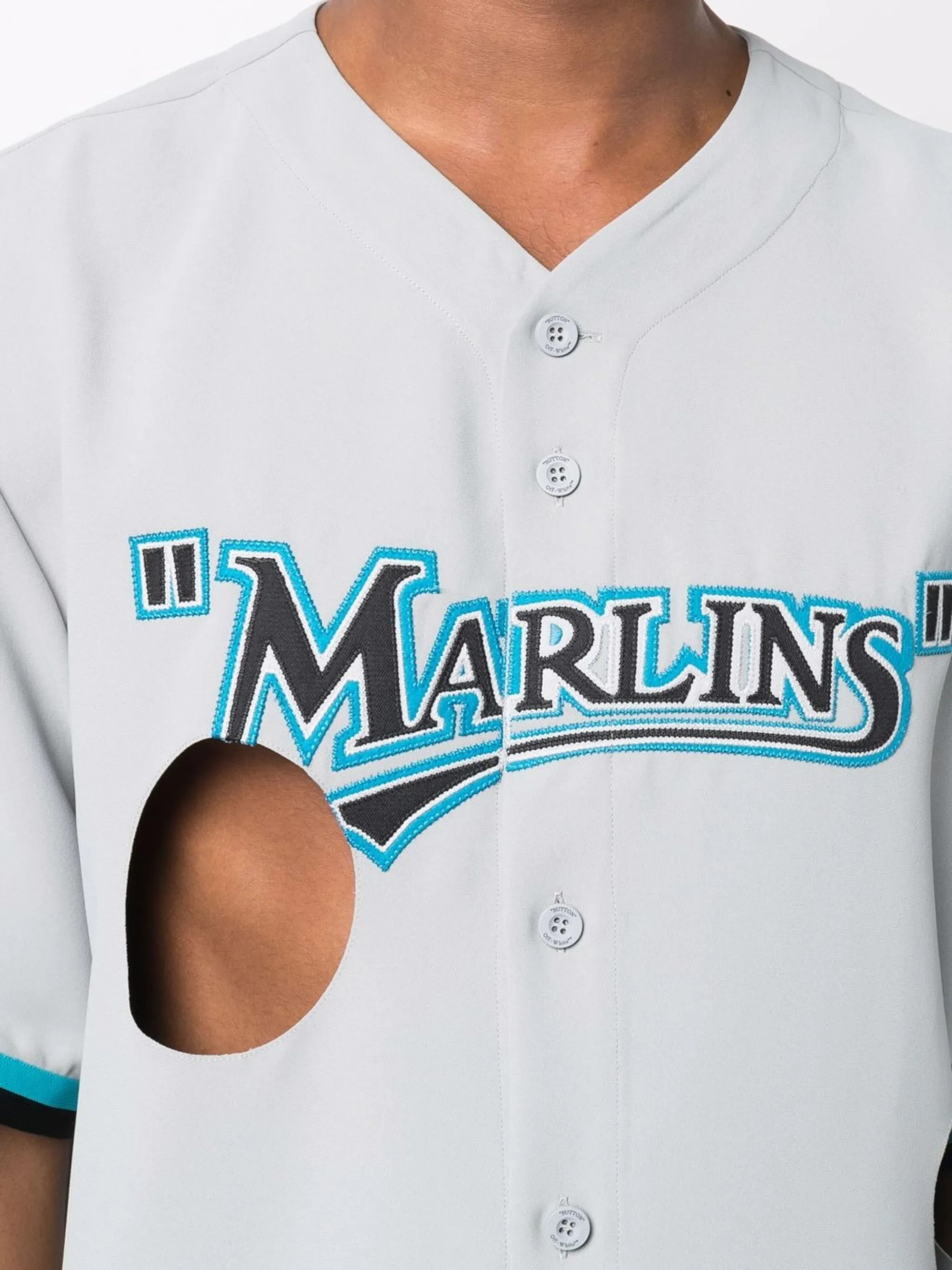 Off-White XXL - Off-White Miami Marlins MLB Top Jersey Gray Blue Size US XXL / EU 58 / 5 - 3 Thumbnail