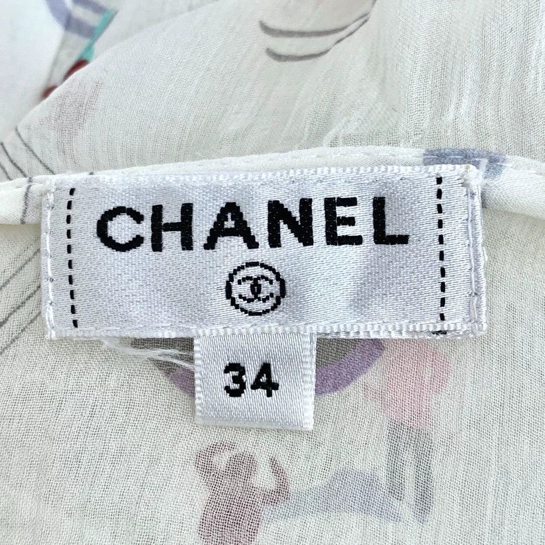 Chanel Chanel Snow Series Beige Character Print Full Print Border Size XXS / US 00 / IT 34 - 5 Thumbnail