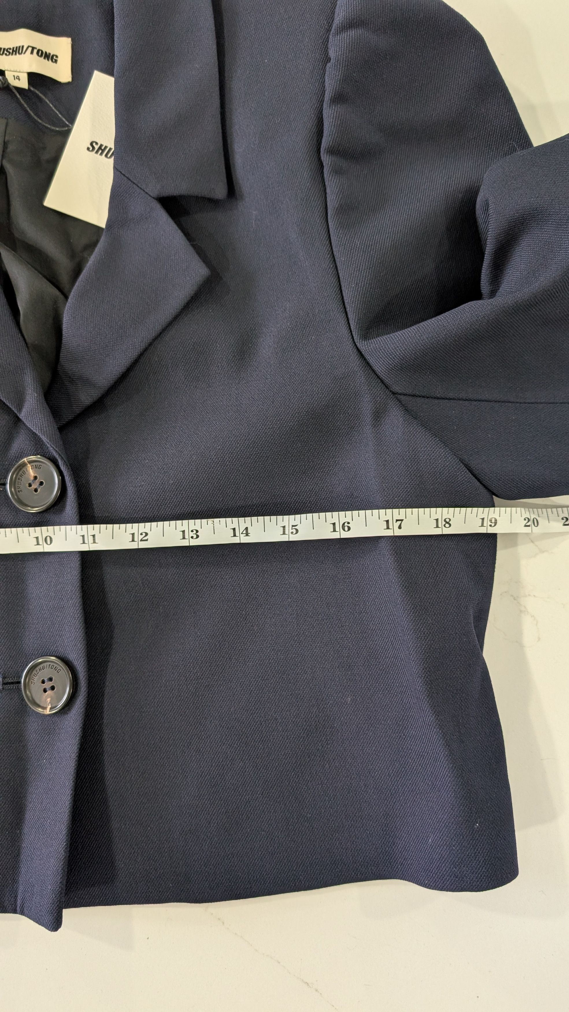 Shushu/Tong SHUSHU/TONG Cropped Puff Sleeve Blazer XL Size XL / US 12-14 / IT 48-50 - 8 Thumbnail