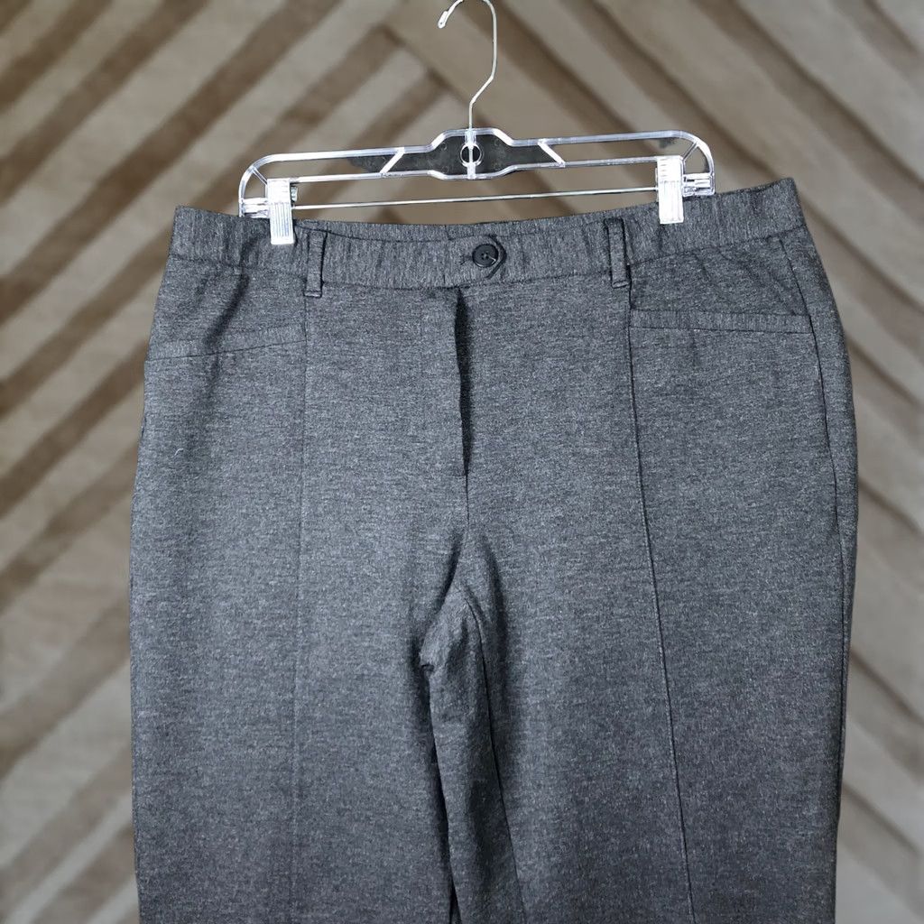 J. Jill J.Jill Womens Pants Charcoal Gray Ponte Mid Rise Wide-Leg Stretch XL Size 40" / US 18 - 1 Thumbnail