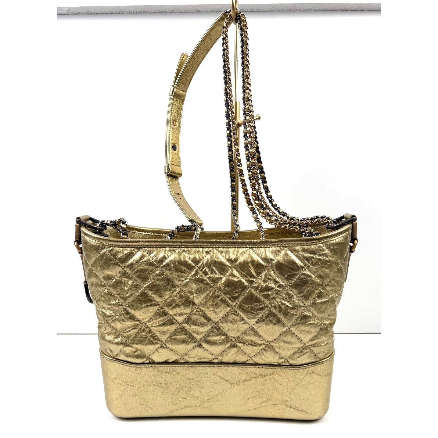 Chanel Chanel Gabrielle Gold Aged Calfskin Large Leather Handbag Size ONE SIZE - 4 Thumbnail