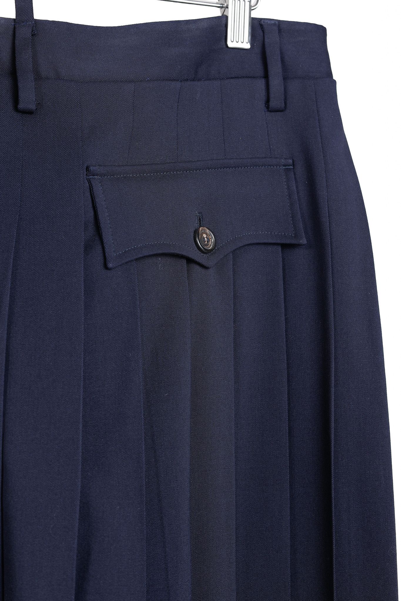 Dsquared2 DSquared2 AW/16 Navy Wool-Blend Pleated-Skirt Pants Size 32" / US 10 / IT 46 - 8 Thumbnail