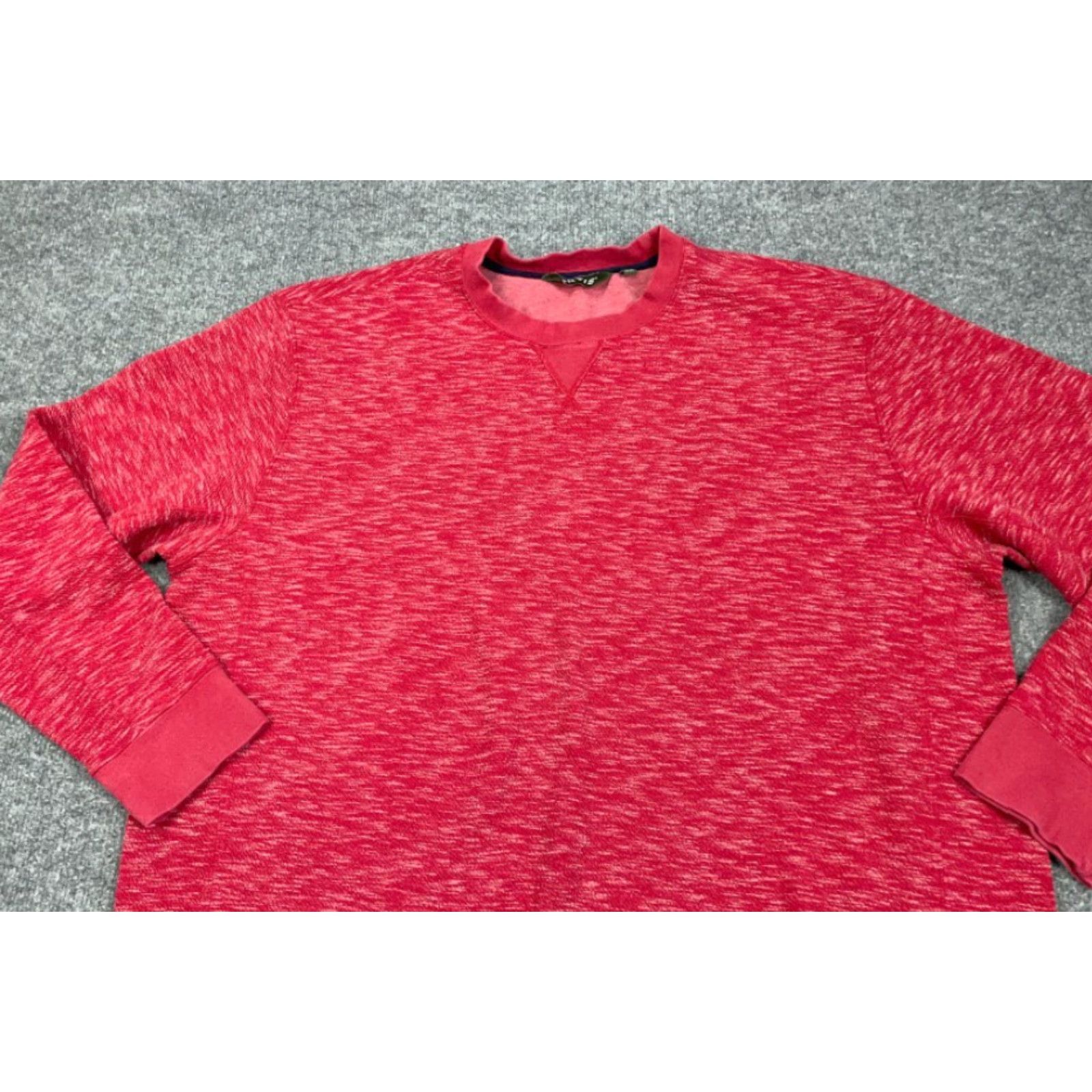 Orvis VINTAGE Orvis Sweatshirt Mens XL Red Solid Crew Neck Pullover Knit Textured Polyester Rayon Spandex 90s Retro Classic Fall Winter Size US XL / EU 56 / 4 - 6 Thumbnail