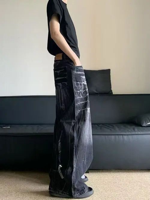 Japanese Brand × Jean Pants Black casual vintage lightning straight jeans Size US 32 / EU 48 - 4 Thumbnail