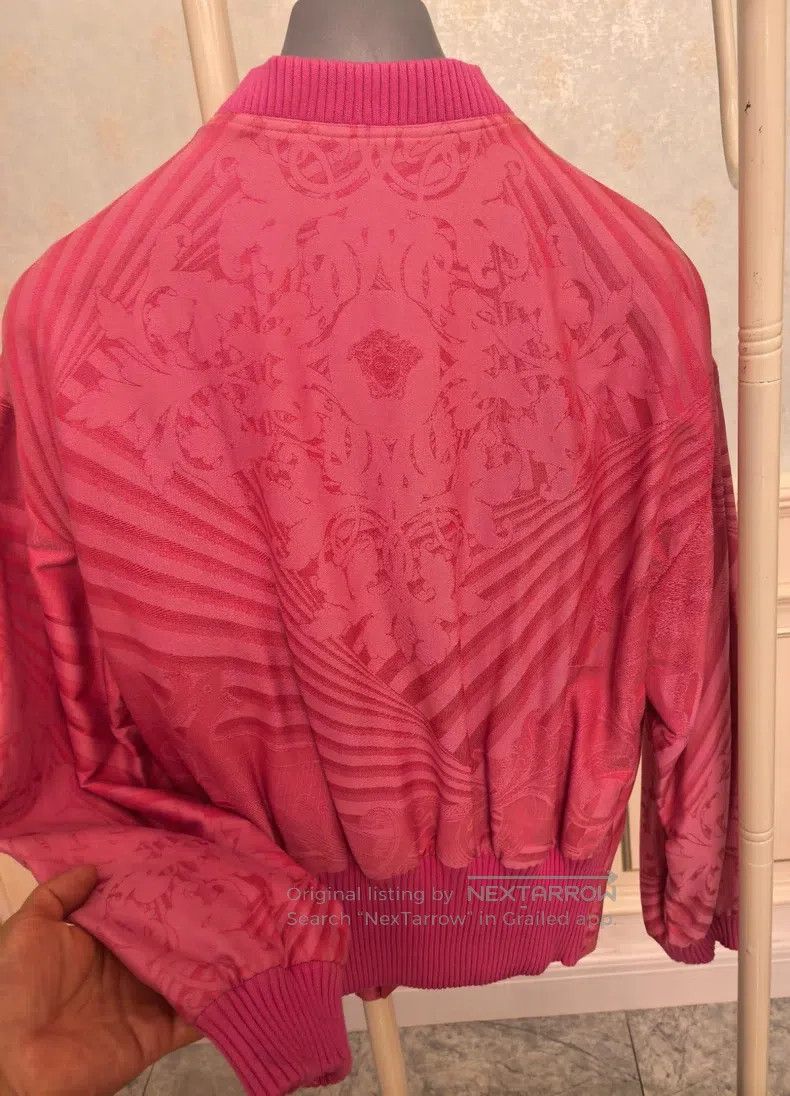 Versace Versace Jacket Pink embroidered men's jacket coat Size US L / EU 52-54 / 3 - 5 Thumbnail