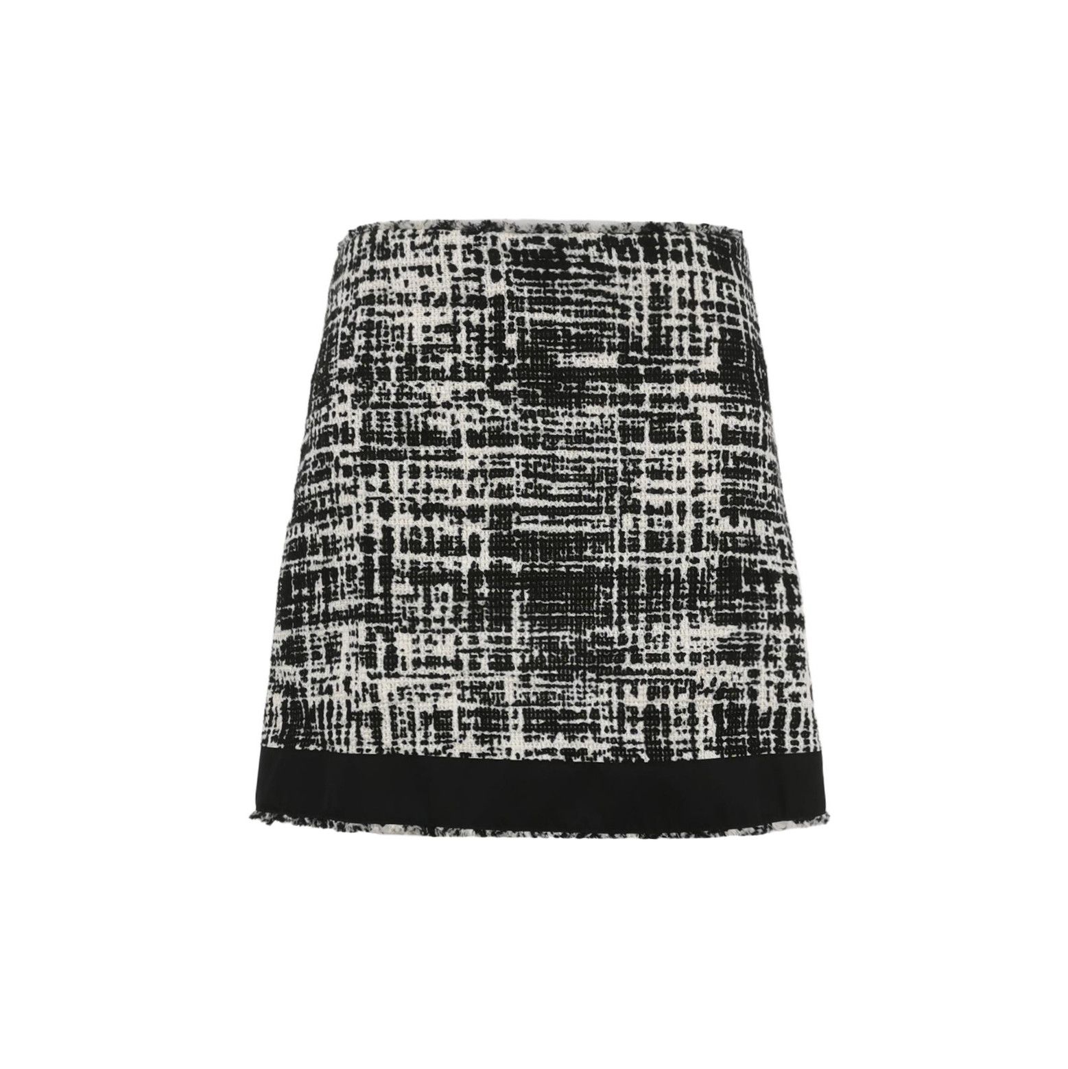 Prada Prada Color-Blocked Cotton-Linen Skirt Size 38 0089 Size 38" / US 16 / IT 52 - 1 Thumbnail