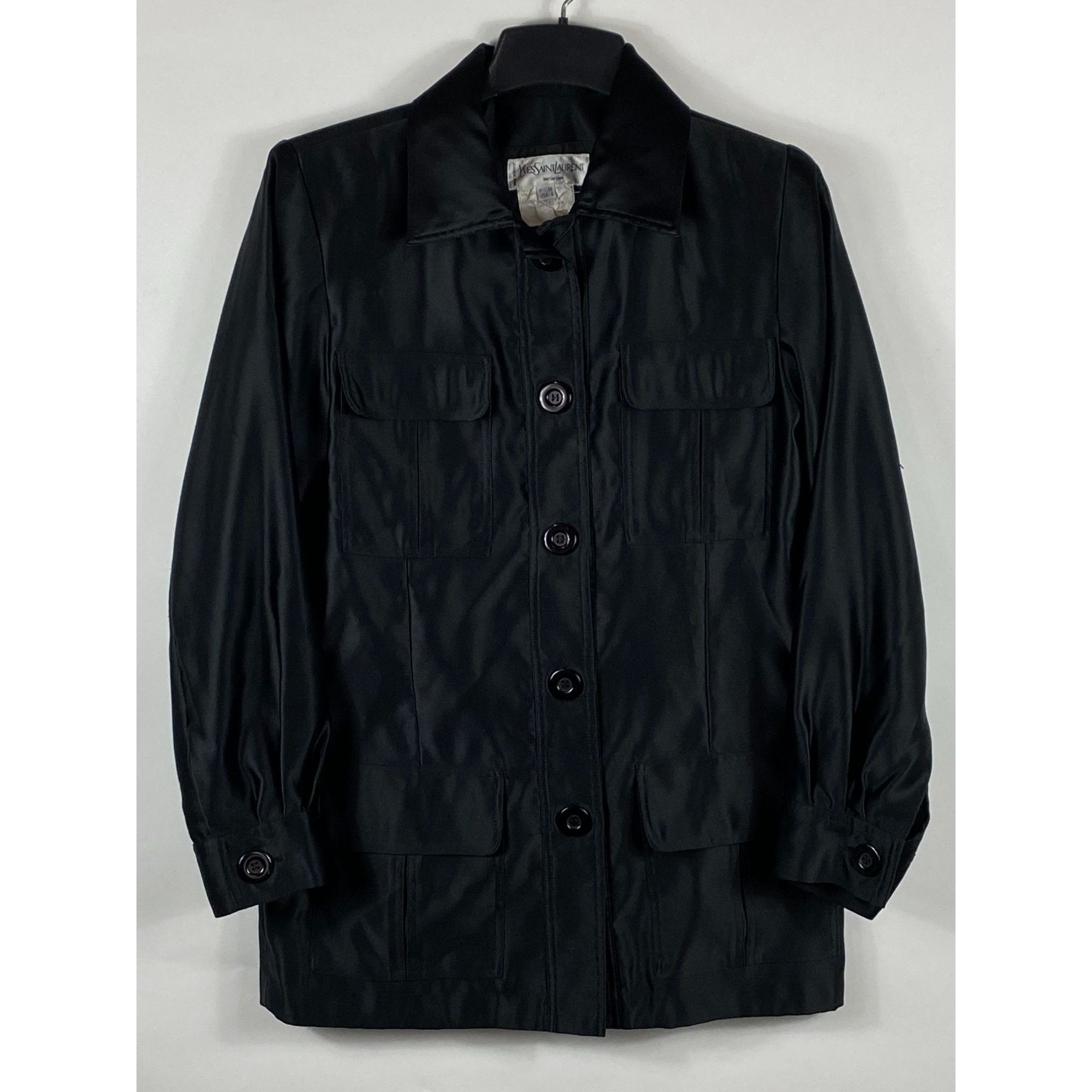 image of YVES Saint Laurent Variation Saharan Jacket Black 6 Women's (Size Medium)