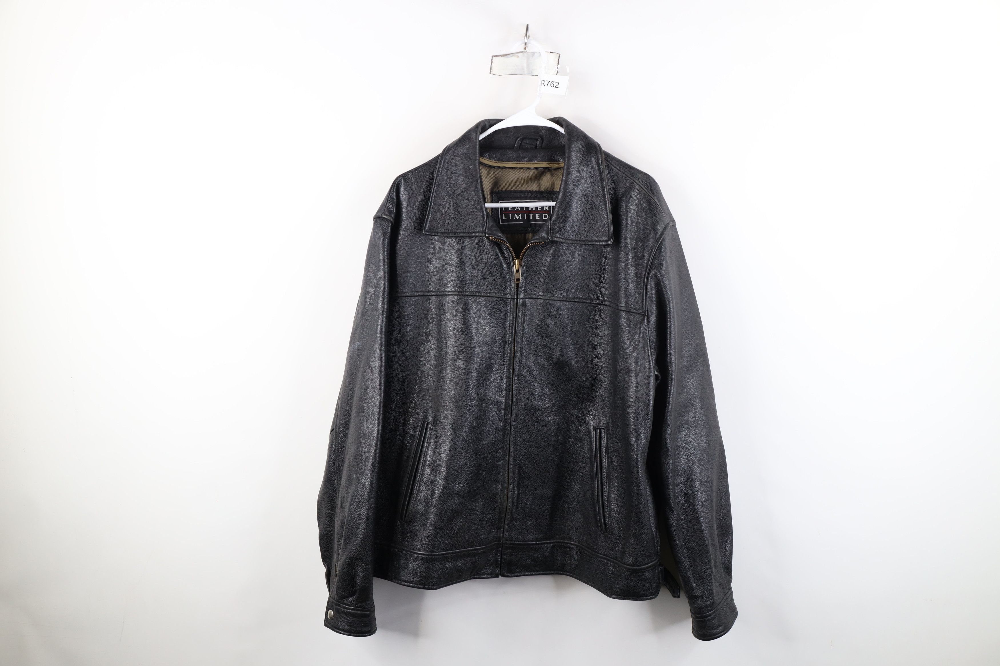 Vintage Vintage 90s Streetwear Heavyweight Full Zip Leather Jacket Size US L / EU 52-54 / 3 - 1 Thumbnail