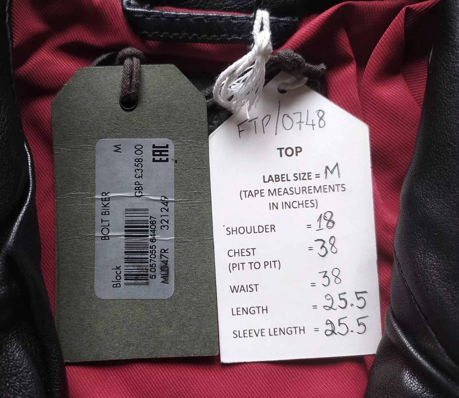 Allsaints ALLSAINTS Bolt Leather Biker Jacket IFD 0748 Size US M / EU 48-50 / 2 - 12 Thumbnail