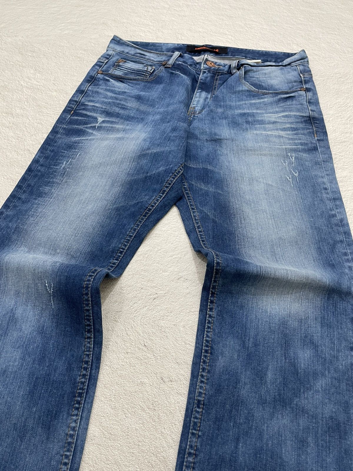 Hysteric Glamour 2000s Acid Wash Denim Distressed Jeans Y2K Size US 31 - 2 Thumbnail