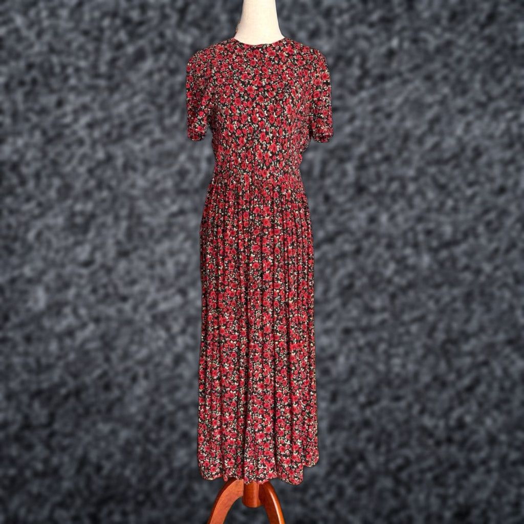 VINTAGE Betsy Lauren Maxi Dress 90s Floral Prairie Fairy Grunge Cottage 6P  Womens