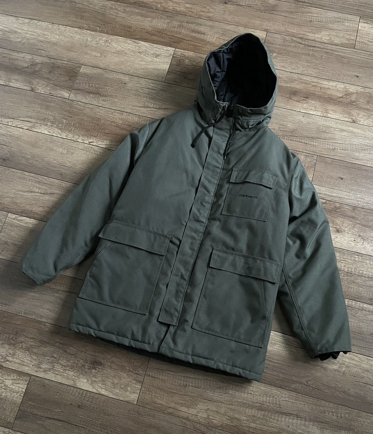 Carhartt Vintage Carhartt Hooded Insulated Cordura Jacket Parka Size US XL / EU 56 / 4 - 2 Thumbnail