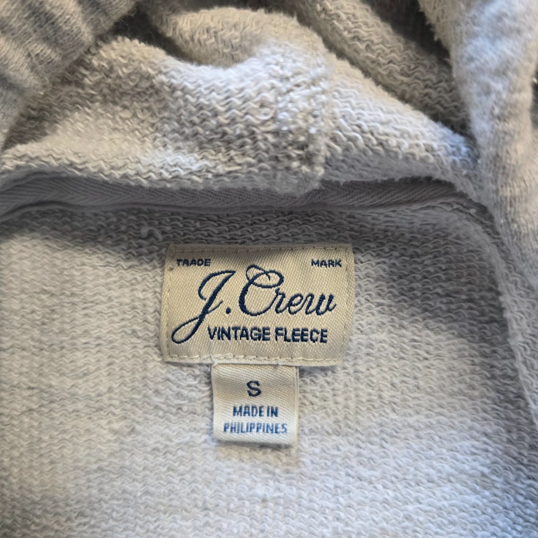 J.Crew VINTAGE J.CREW Sweatshirt Womens Size Small Gray Hoodie Fleece Pocket Casual Size S / US 4 / IT 40 - 4 Thumbnail
