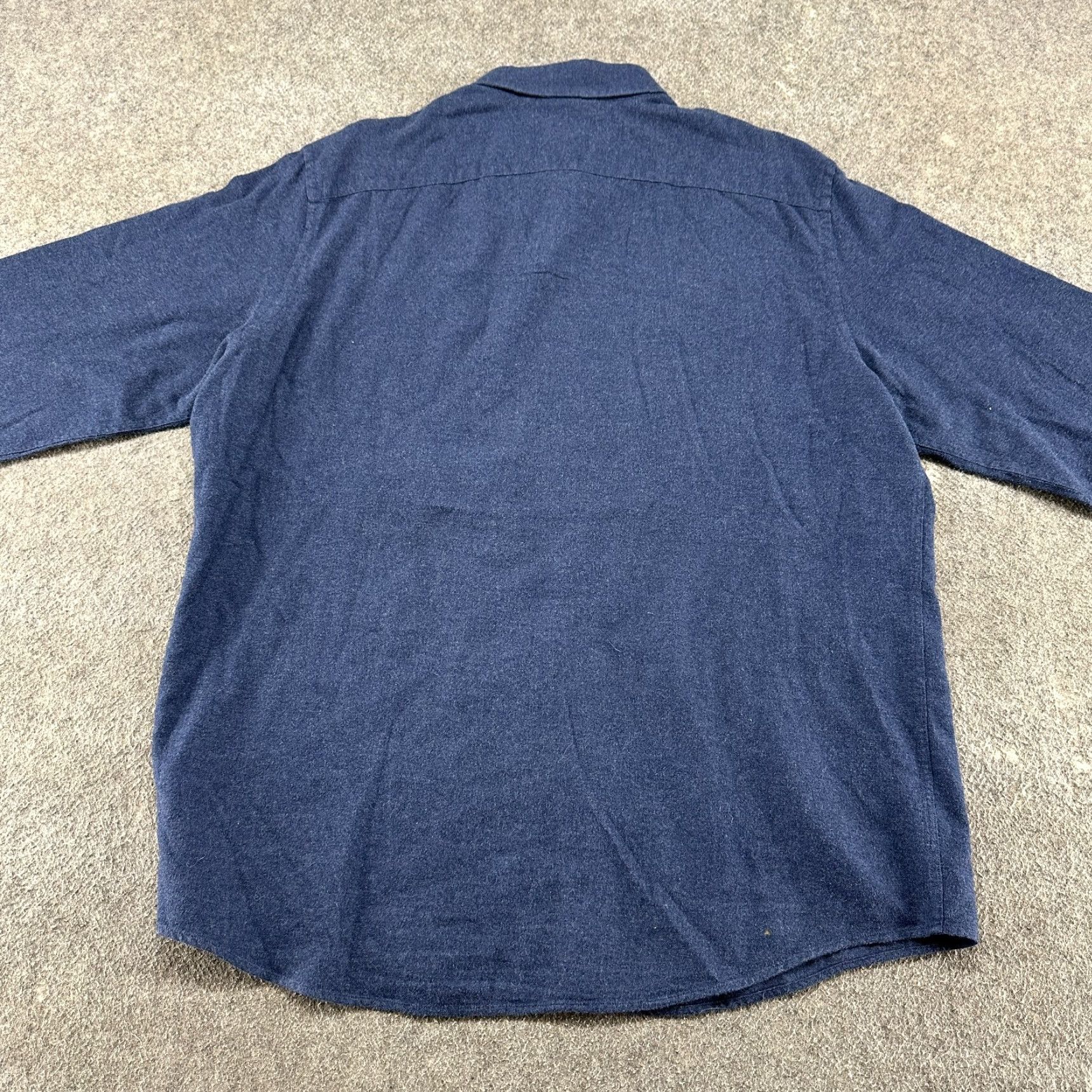 UNTUCKit UNTUCKit Shirt Mens 2XL Blue Long Sleeve Button Up Collared Cotton Flannel Size US XXL / EU 58 / 5 - 6 Thumbnail