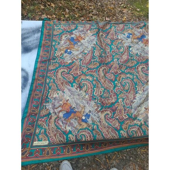 Polo Ralph Lauren Vintage Ralph Lauren Polo Horse Silk Scarf Handkerchief Size ONE SIZE - 5 Thumbnail
