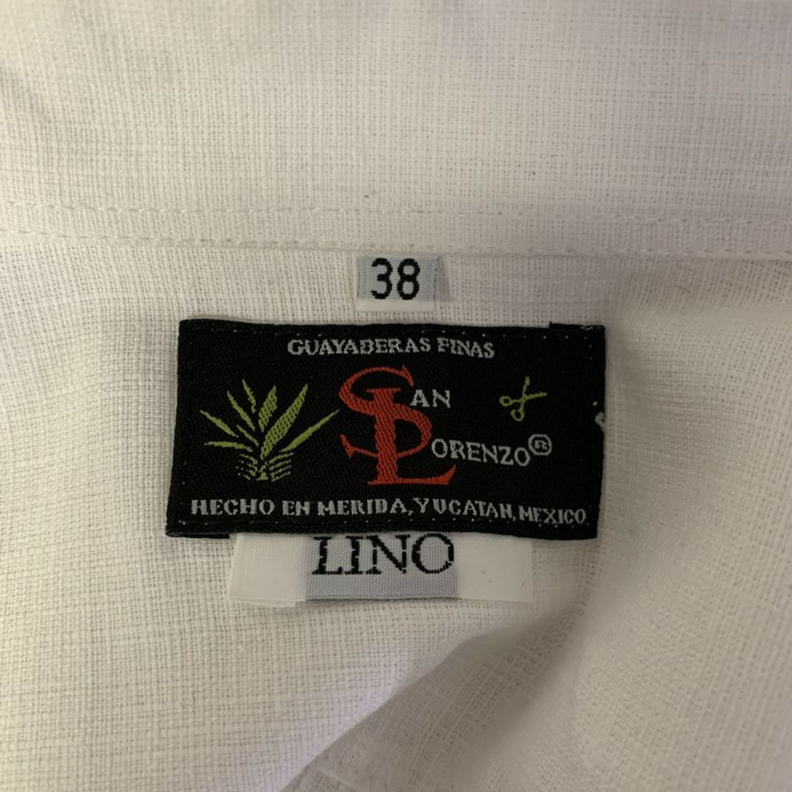 Other GUAYABERAS White Black & Silver Patterns Linen Long Sleeve Size US S / EU 44-46 / 1 - 5 Thumbnail