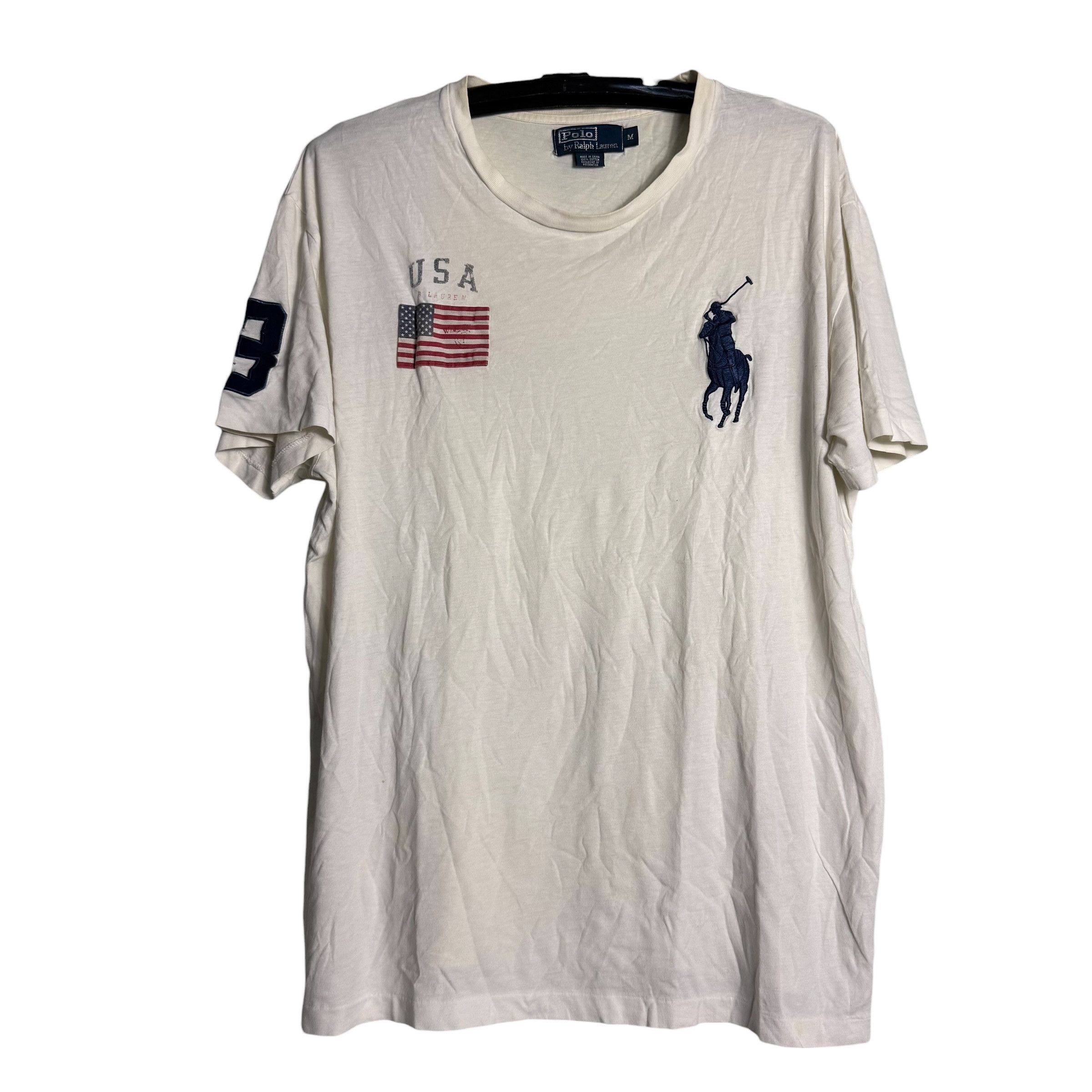 Polo Ralph Lauren 🔥RARE🔥Vintage Polo Ralph Lauren USA Flag #3 T-shirt Size US M / EU 48-50 / 2 - 1 Thumbnail