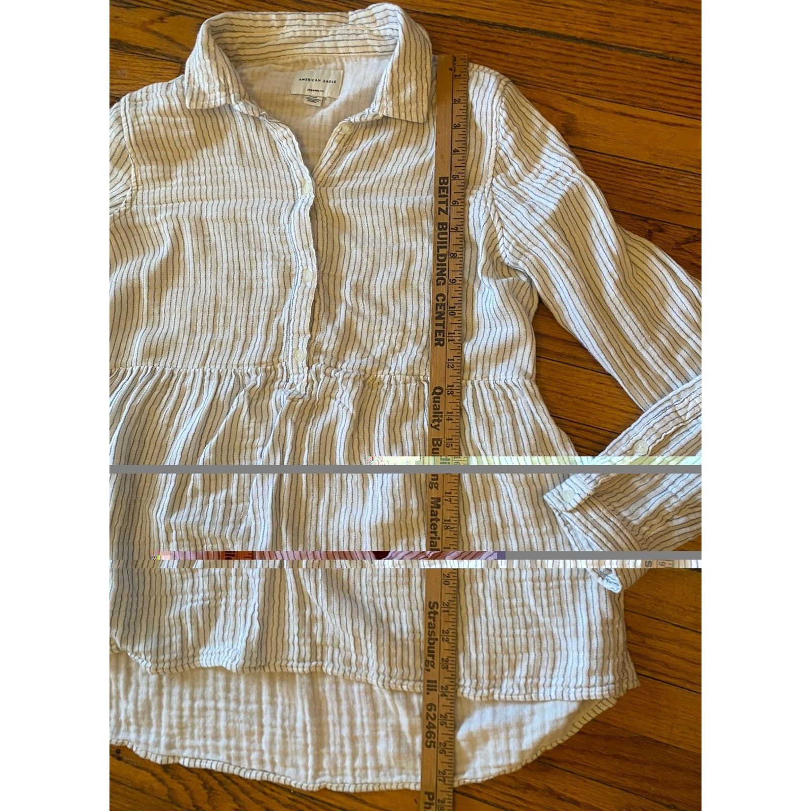 American Eagle Outfitters American Eagle Peasant Top Womens M Jegging Fit Blouse Shirt Size M / US 6-8 / IT 42-44 - 6 Thumbnail