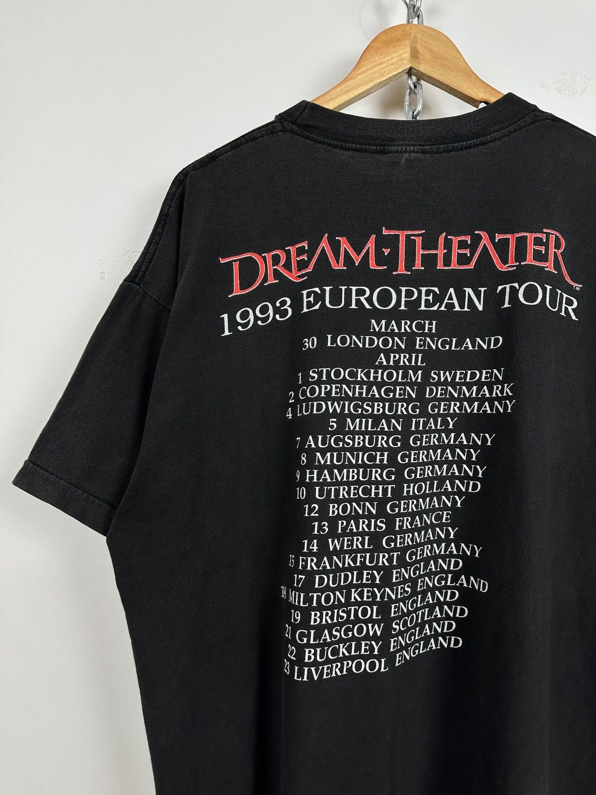 Band Tees 1993 Vintage Dream Theater Images And European Tour T-Shirt Size US XL / EU 56 / 4 - 14 Thumbnail