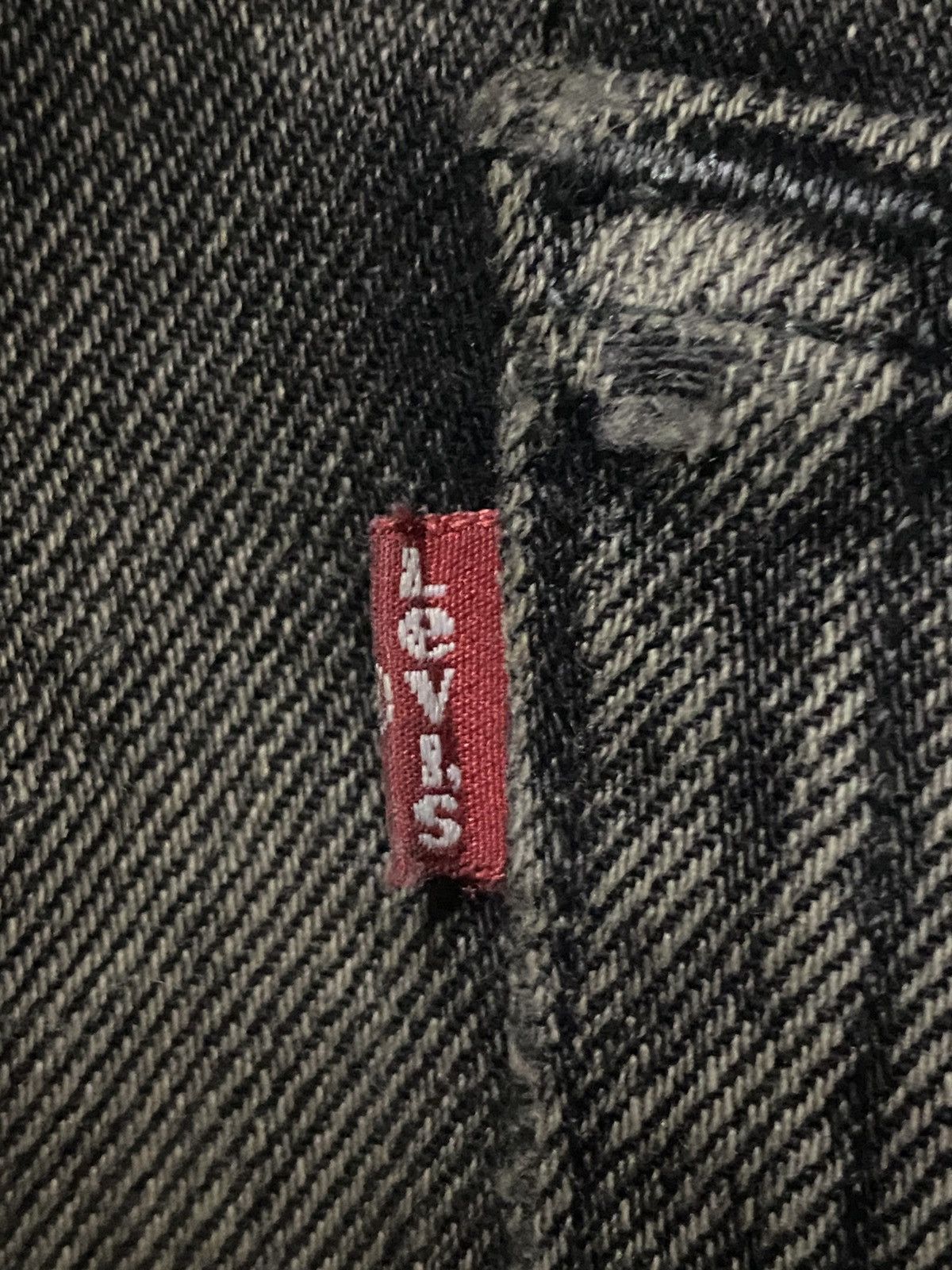 Levi's Vintage Levis 501 Black DenimTear Distressed Jeans Size US 29 - 15 Thumbnail