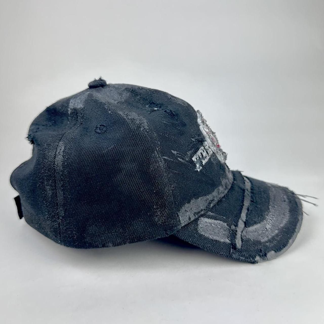 Other ASTROBOI* 'Fire Dept.' Black Distressed Rhinestone Hat Size ONE SIZE - 5 Thumbnail