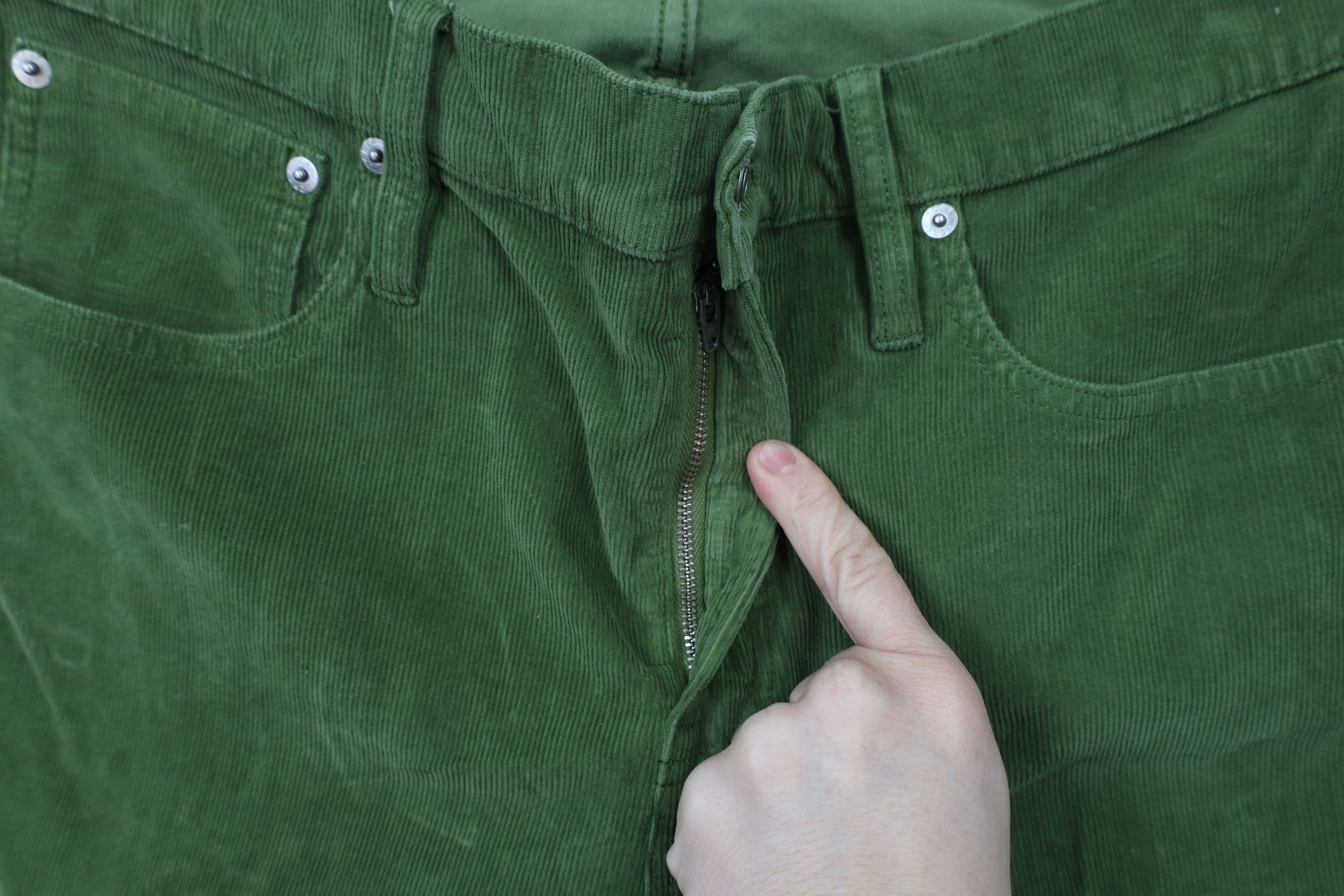 J.Crew × Vintage J Crew Faded Slim Straight Leg Corduroy Chino Pants Green Size 32" / US 10 / IT 46 - 5 Thumbnail
